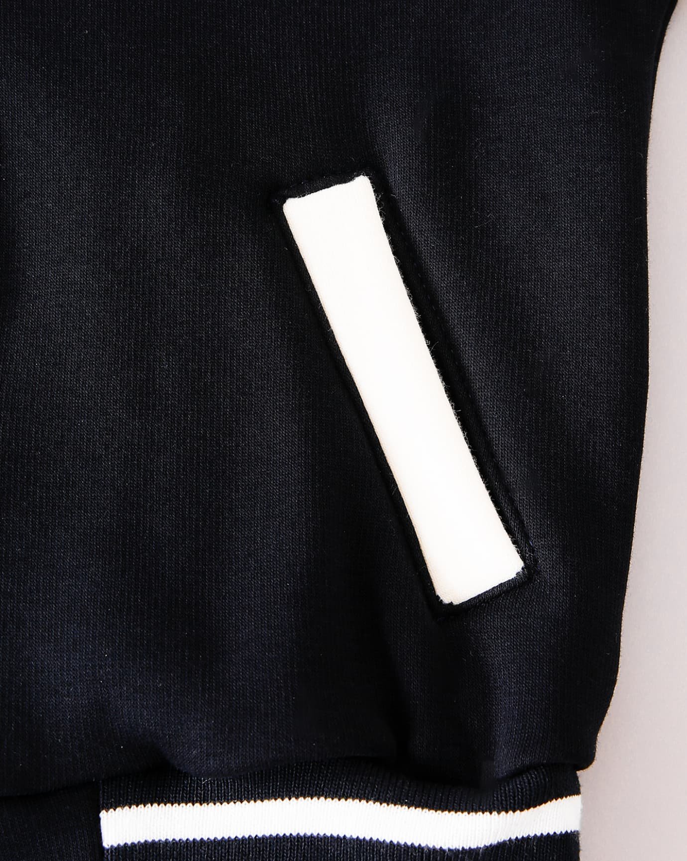 Black Varsity Jacket With Buttons