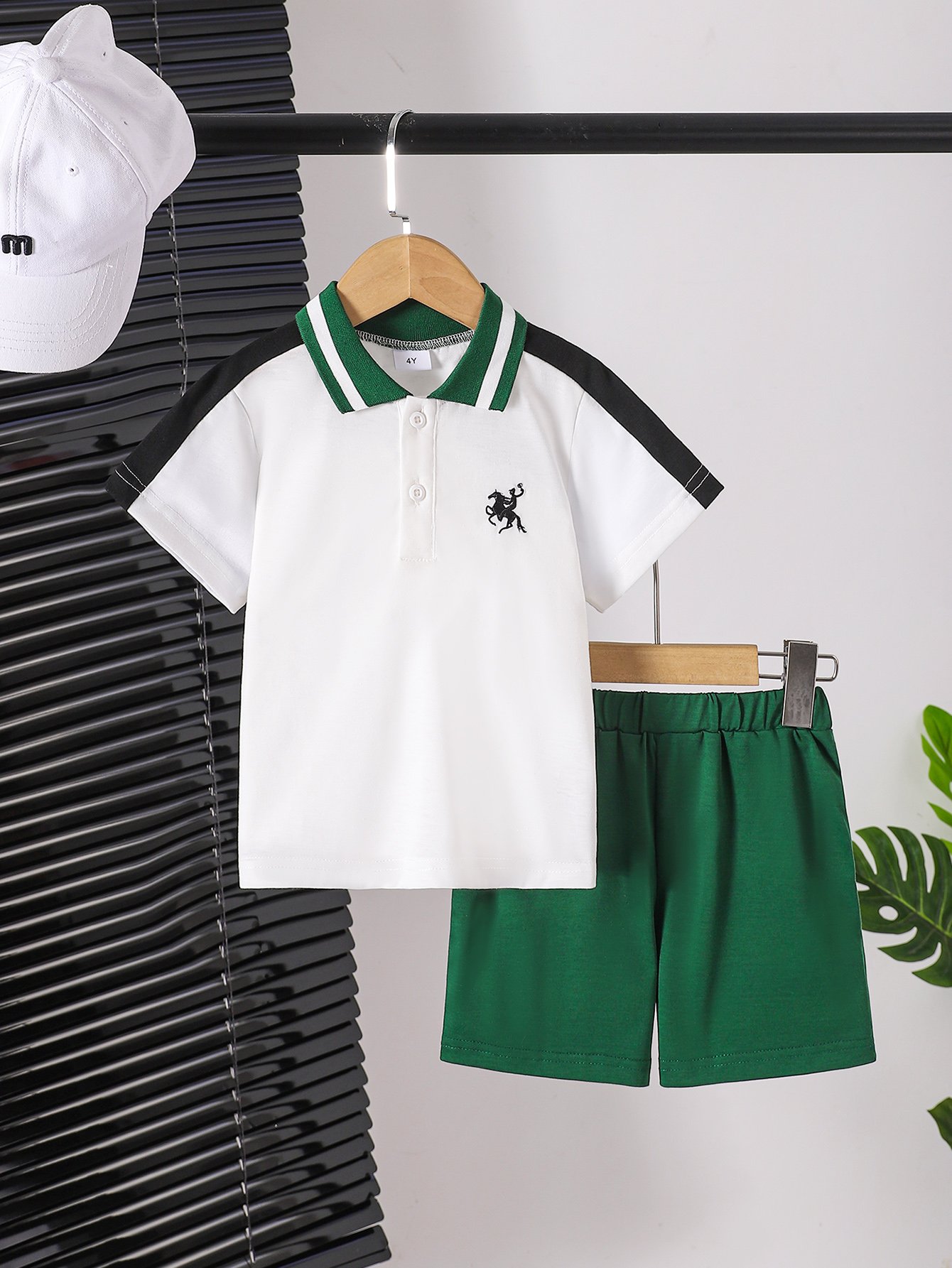 Boys Graphic Polo and Shorts Set