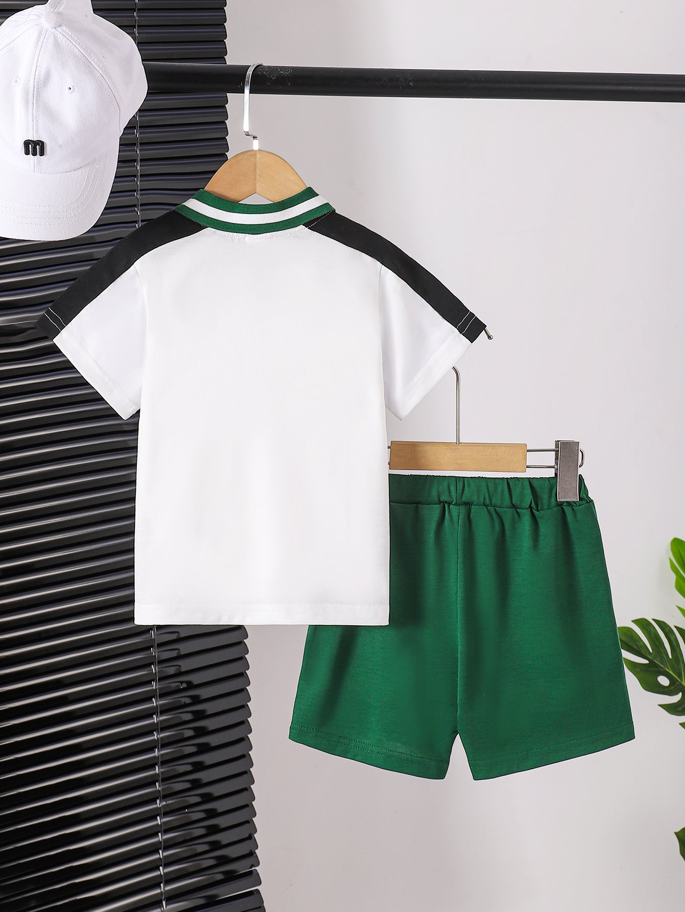 Boys Graphic Polo and Shorts Set