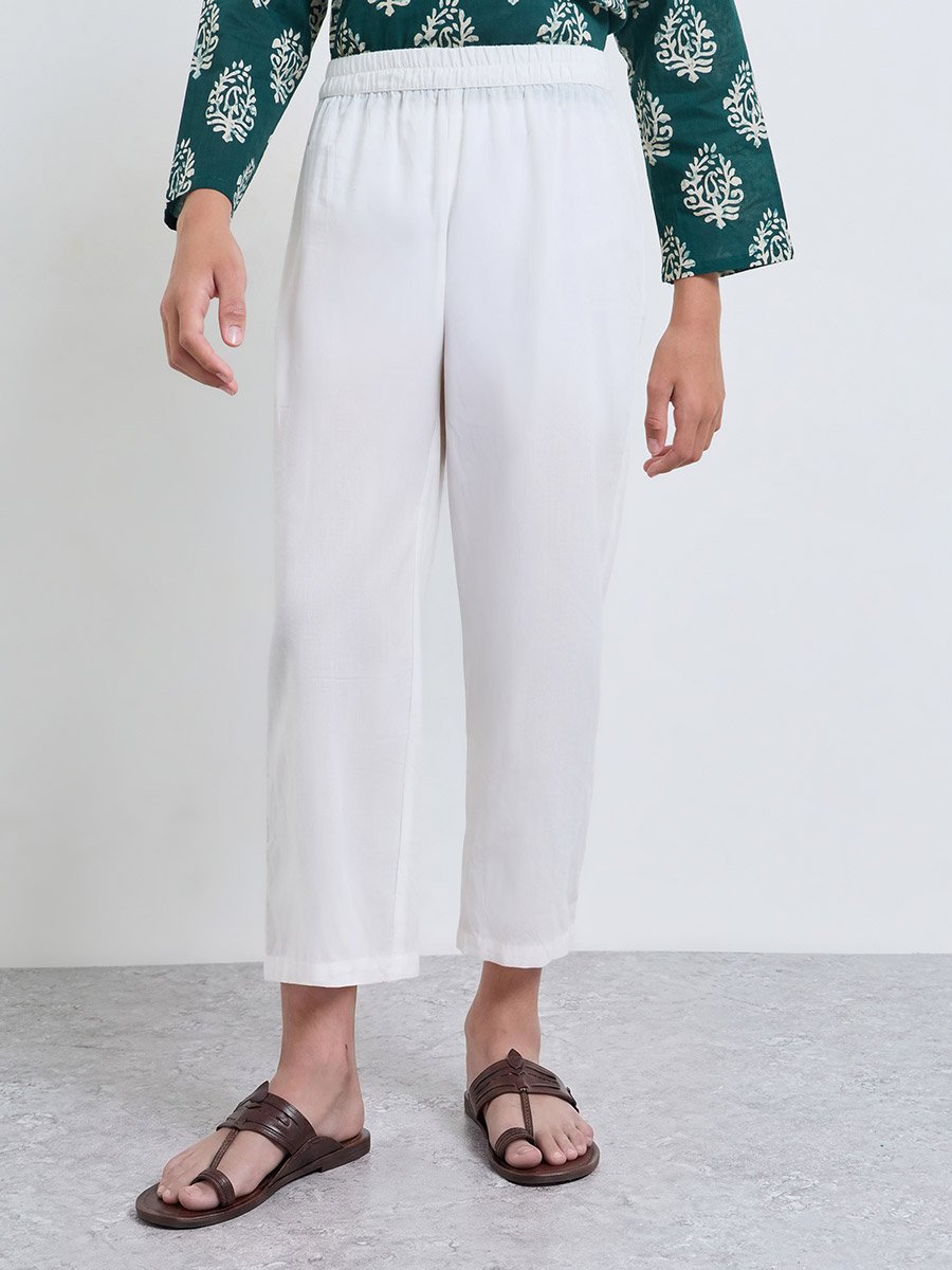 Teen Boys Printed Kurta and Pull-On Pants Set