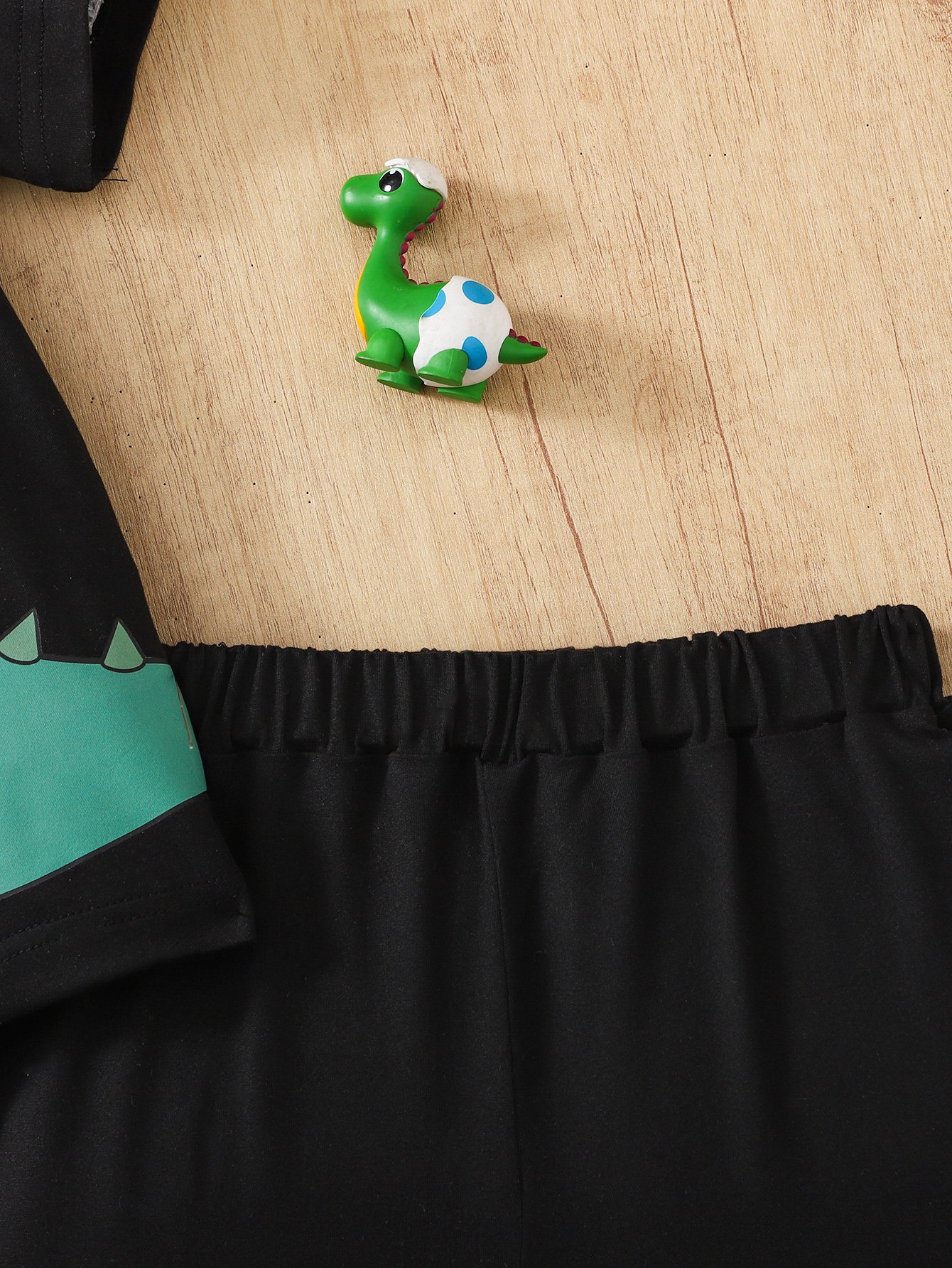 Boys Dinosaur Print Short Sleeve Top and Shorts Set