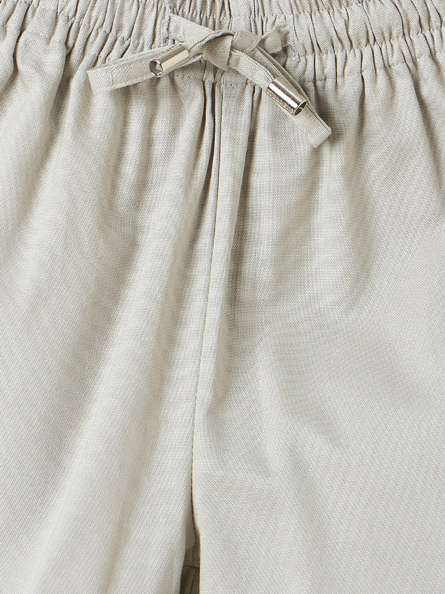 Grey Relaxed Fit Drawstring Trousers