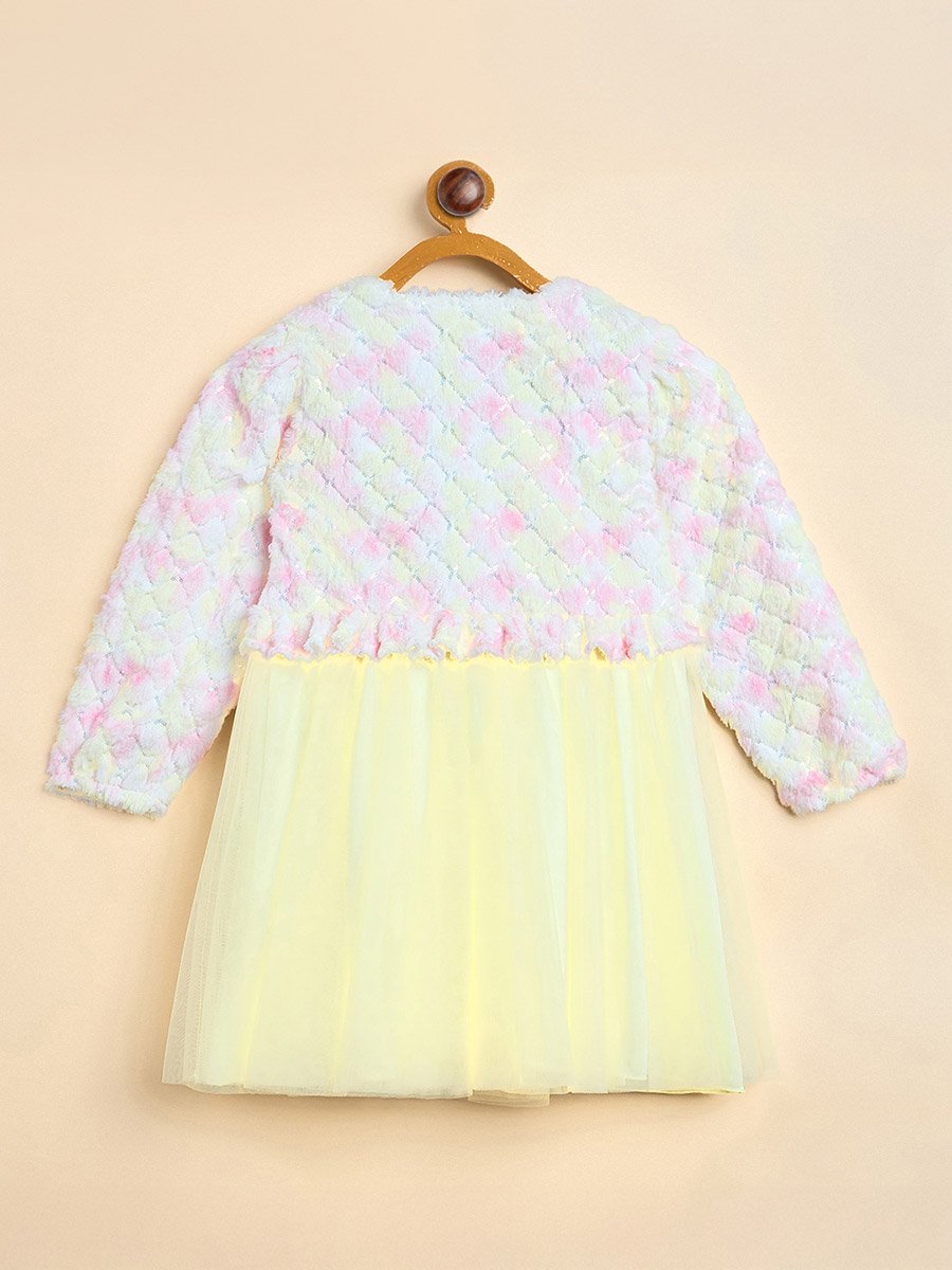 Girls Multi-Color Fit and Flare Knee-Length Casual Dress