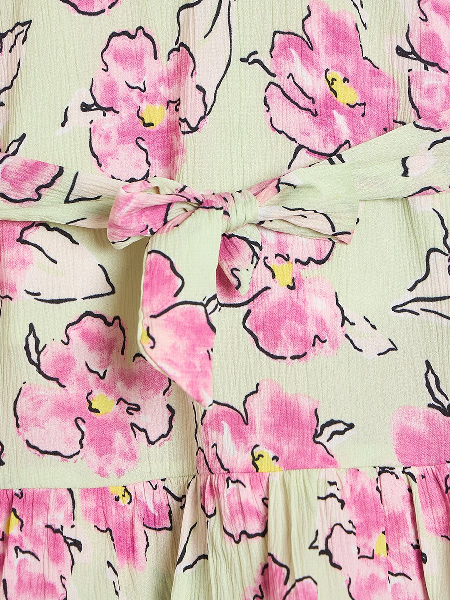 Floral Print Fit and Flare Mini Dress
