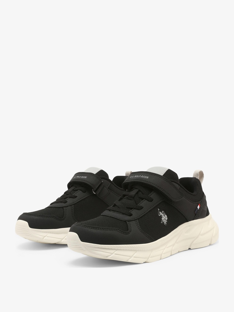 Boys Logo Sneakers with Hook and Loop