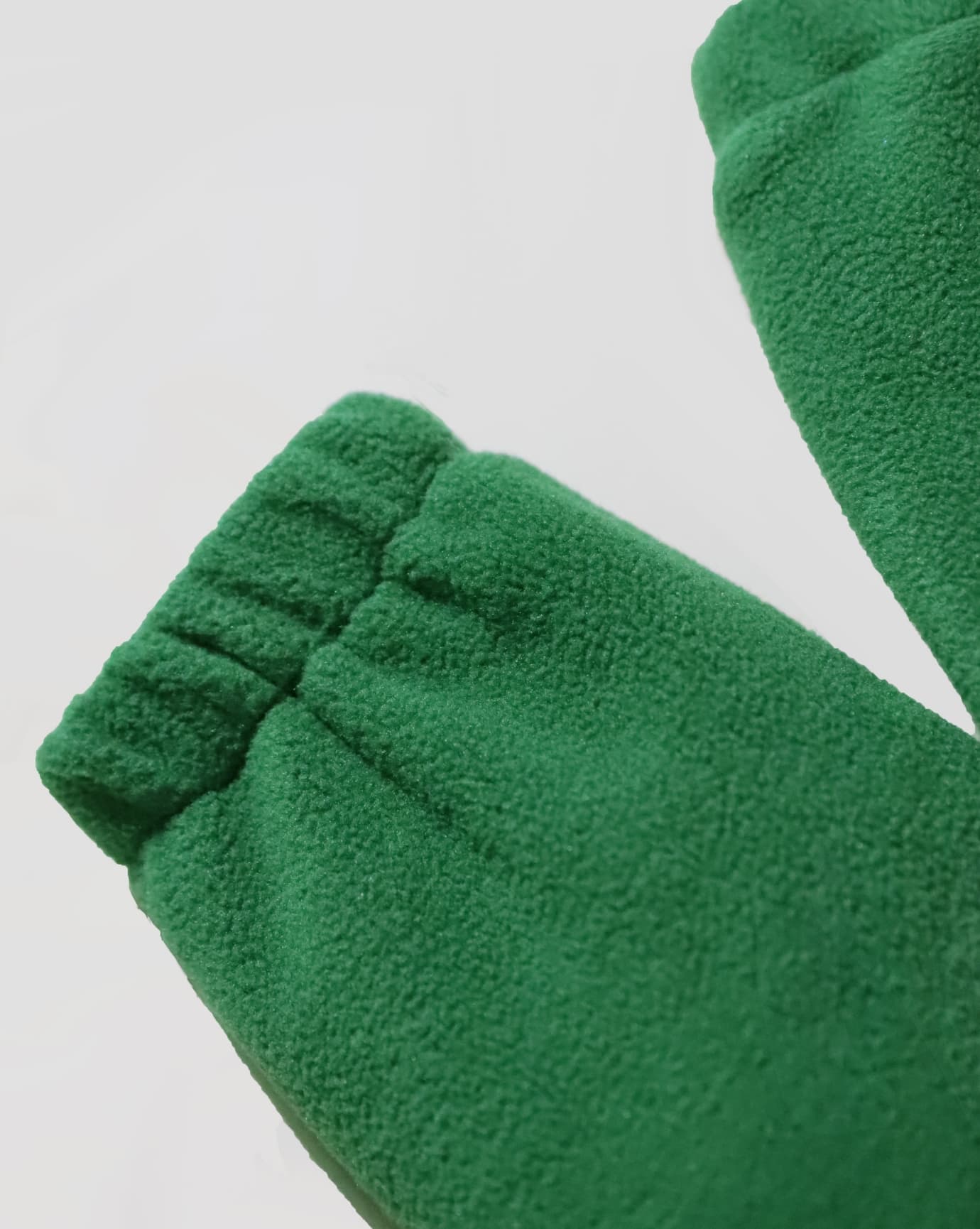 Green Fleece Quarter-Zip Sweatshirt With Pocket