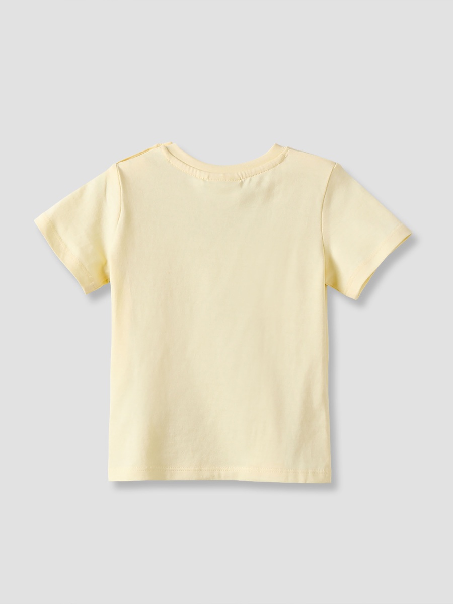 Short Sleeves T-Shirt with Breakfast Print