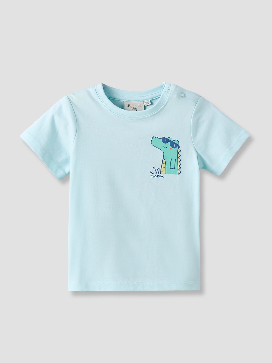 Short Sleeves T-Shirt with Tropical Print
