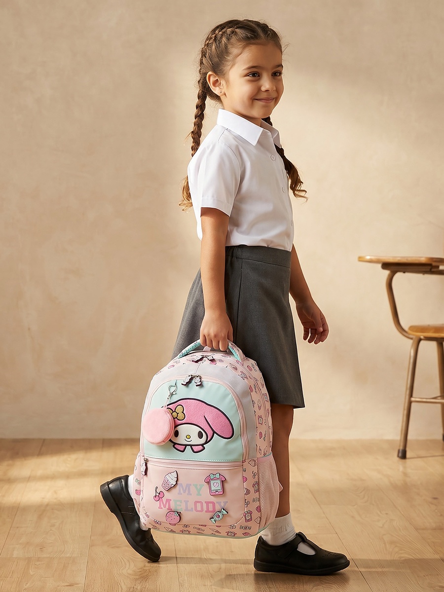 My Melody Accent Backpack with Padded Shoulder Straps