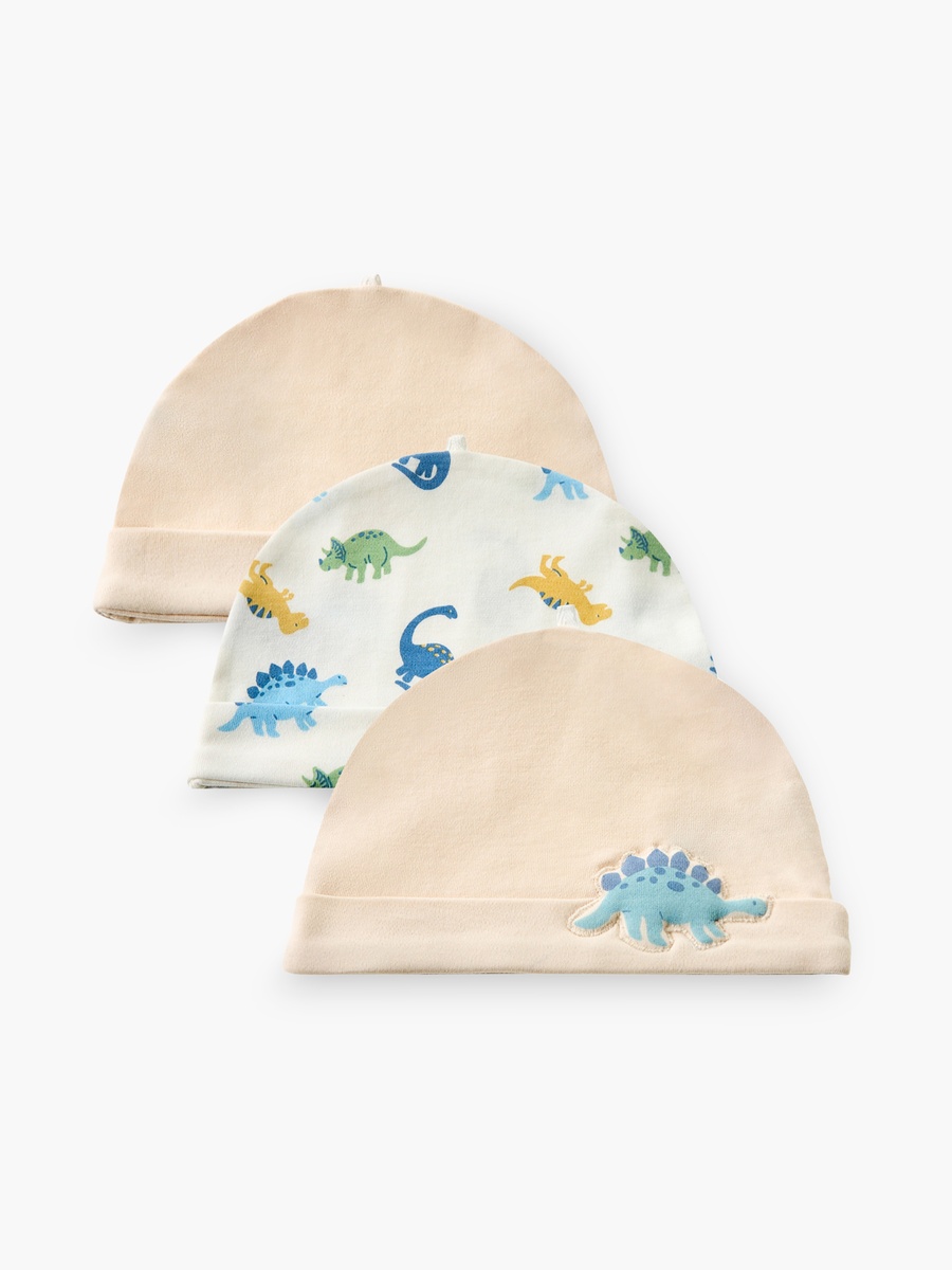 Pack of 3 Cap with Rolled Hem