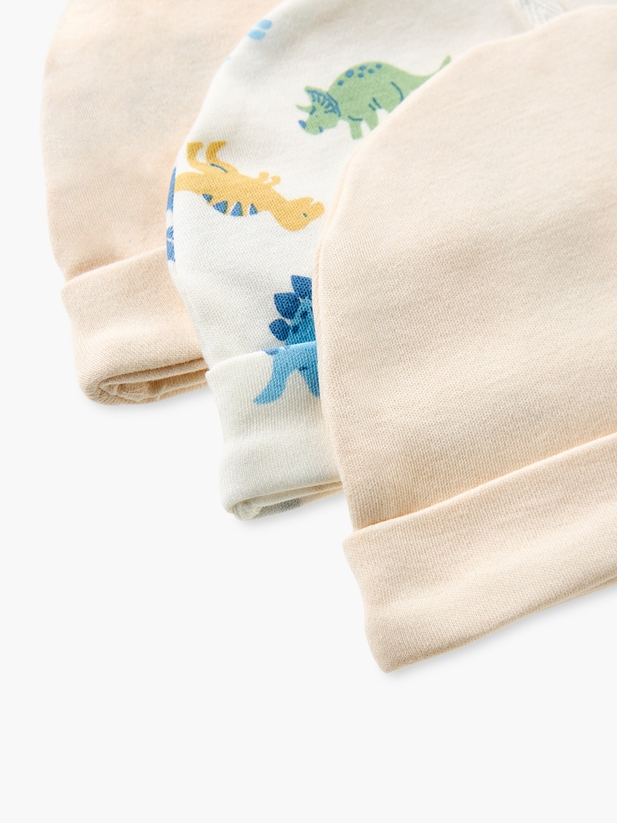 Pack of 3 Cap with Rolled Hem