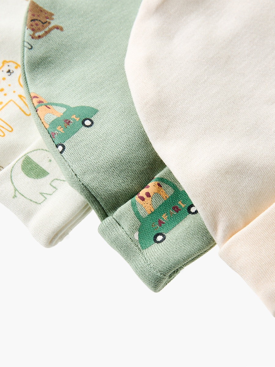 Pack of 3 Cap with Safari Print