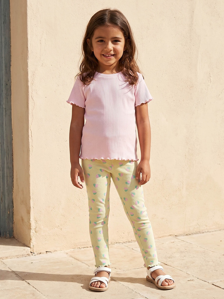 Leggings with Heart Print
