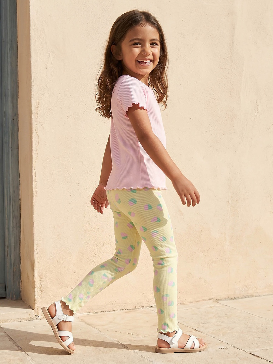 Leggings with Heart Print