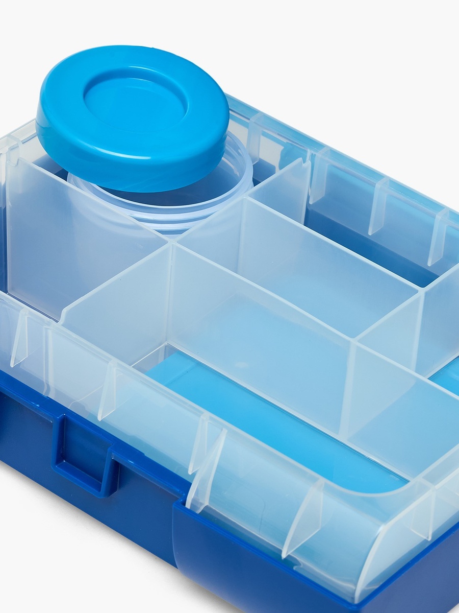 Vehicle Print Bento Lunch Box with Clip Lock Closure