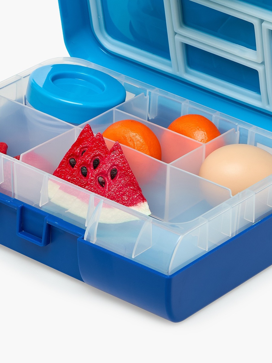 Vehicle Print Bento Lunch Box with Clip Lock Closure