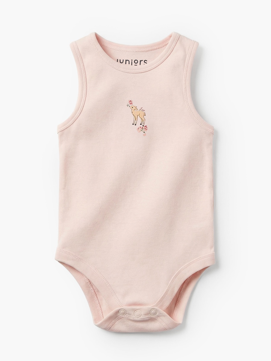 Pack of 7Bamboo Round Neck Sleeveless Bodysuit with Assorted Print