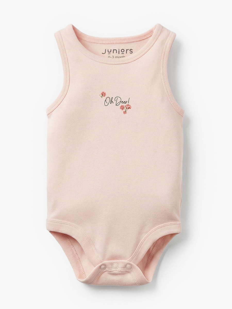 Pack of 7Bamboo Round Neck Sleeveless Bodysuit with Assorted Print