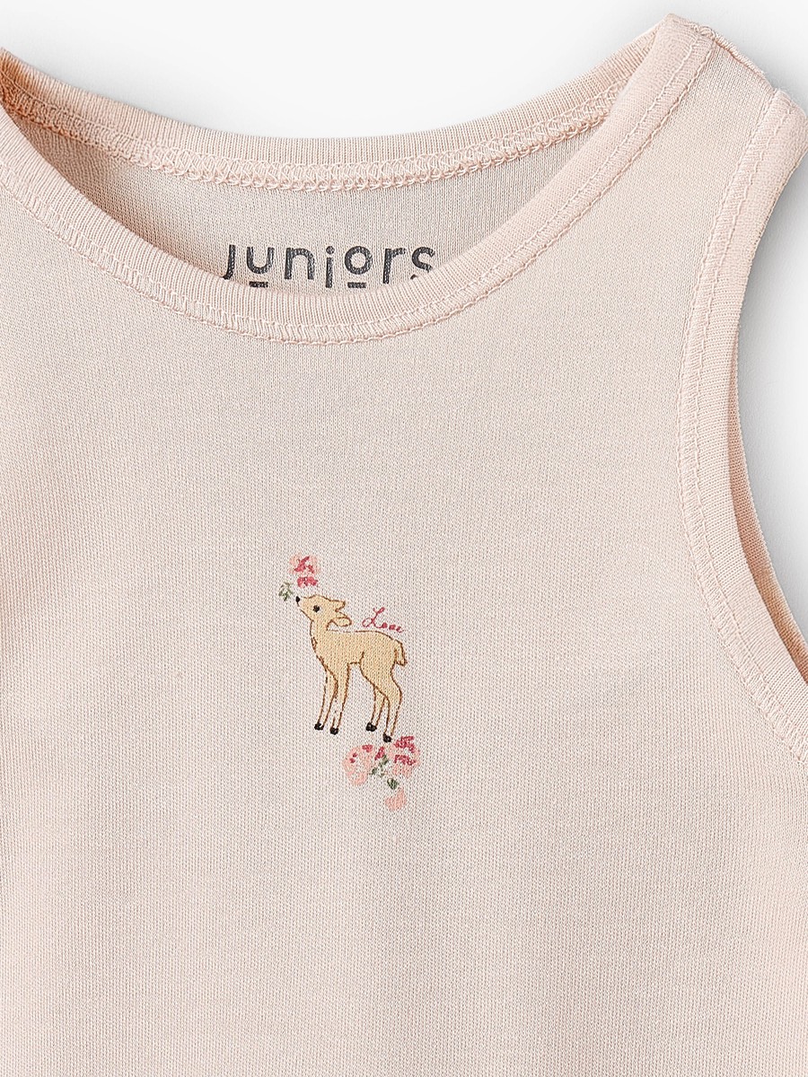 Pack of 7Bamboo Round Neck Sleeveless Bodysuit with Assorted Print