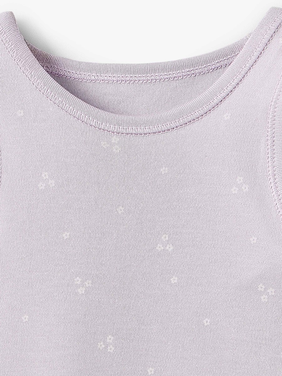 Pack of 7 Bamboo Cotton Round Neck Sleeveless Bodysuit with Floral Print