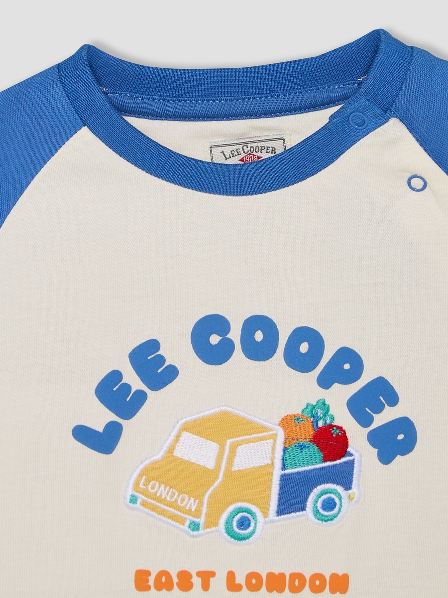 Crew Neck Short Sleeves T-Shirt and Shorts Set with Graphic Print