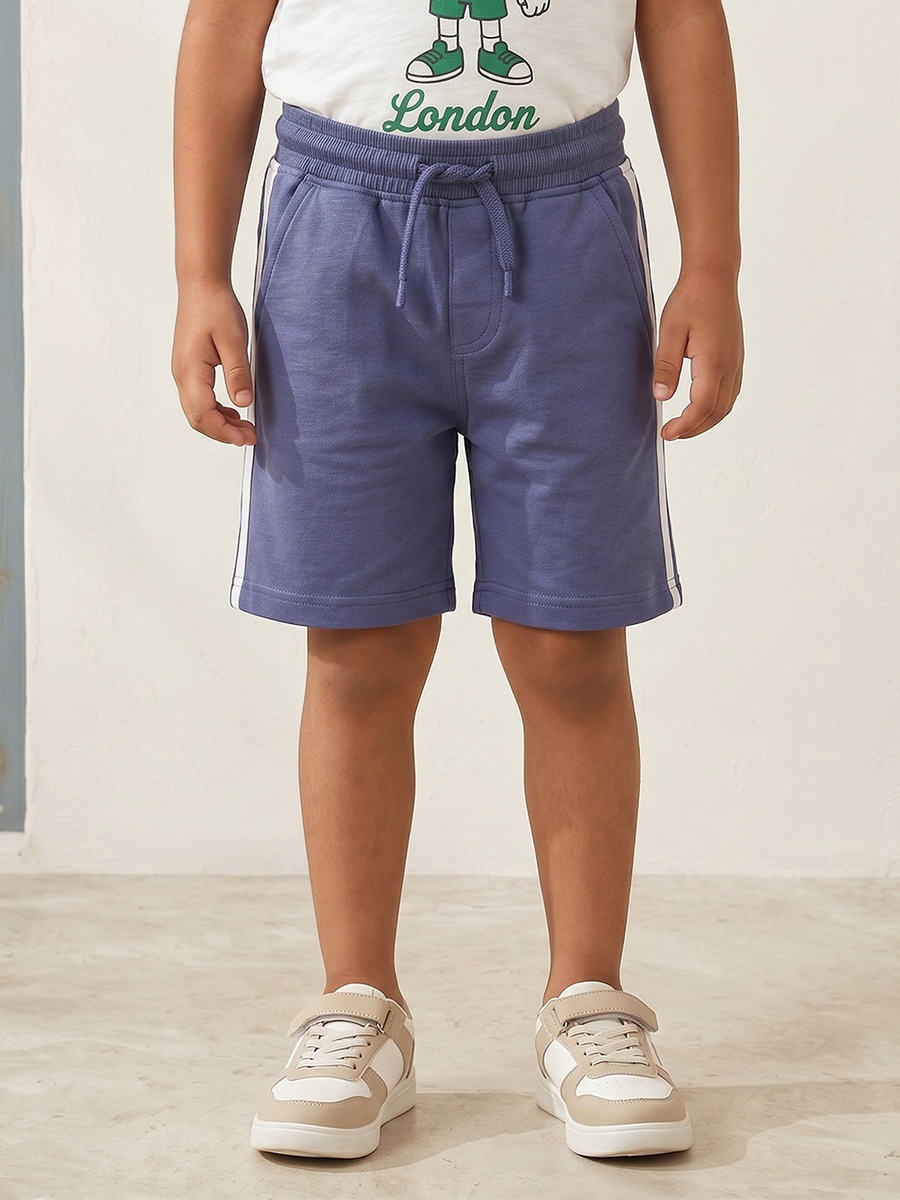 Crew Neck Short Sleeves T-Shirt and Shorts Set with Varsity Print