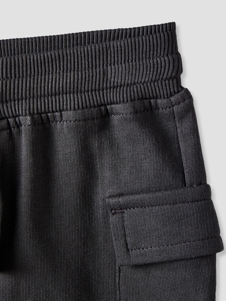 Knee Length Elasticated Drawstring Waist Shorts with Flap Pockets