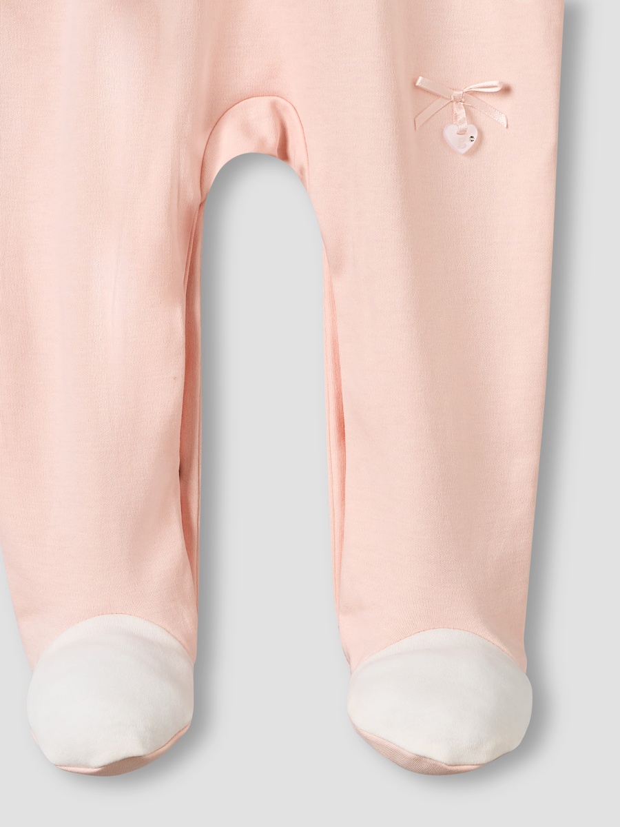 Peter Pan Collar Long Sleeves Sleepsuit with Pintuck Detail