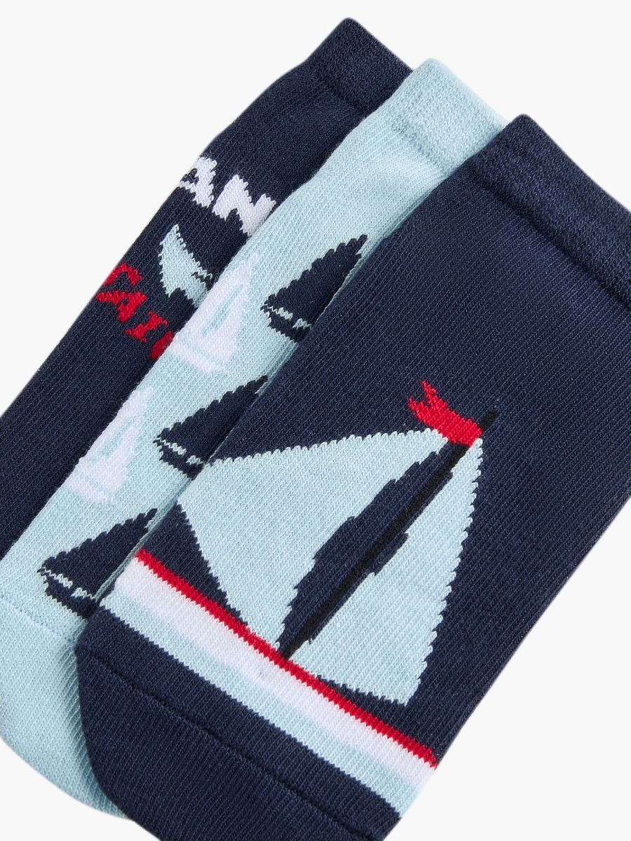 Printed Ankle Length Socks - Set of 3