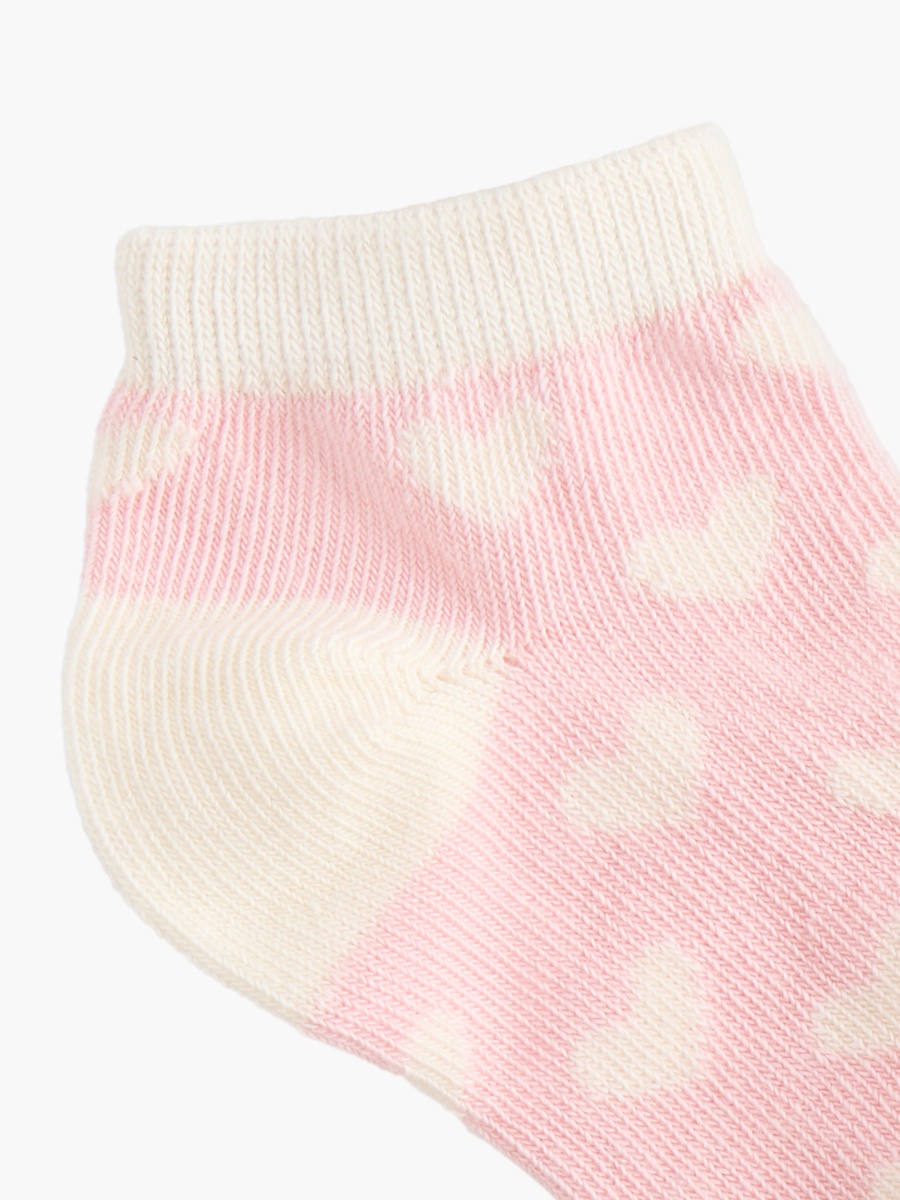 Heart Print Ankle Length Socks - Set of 10