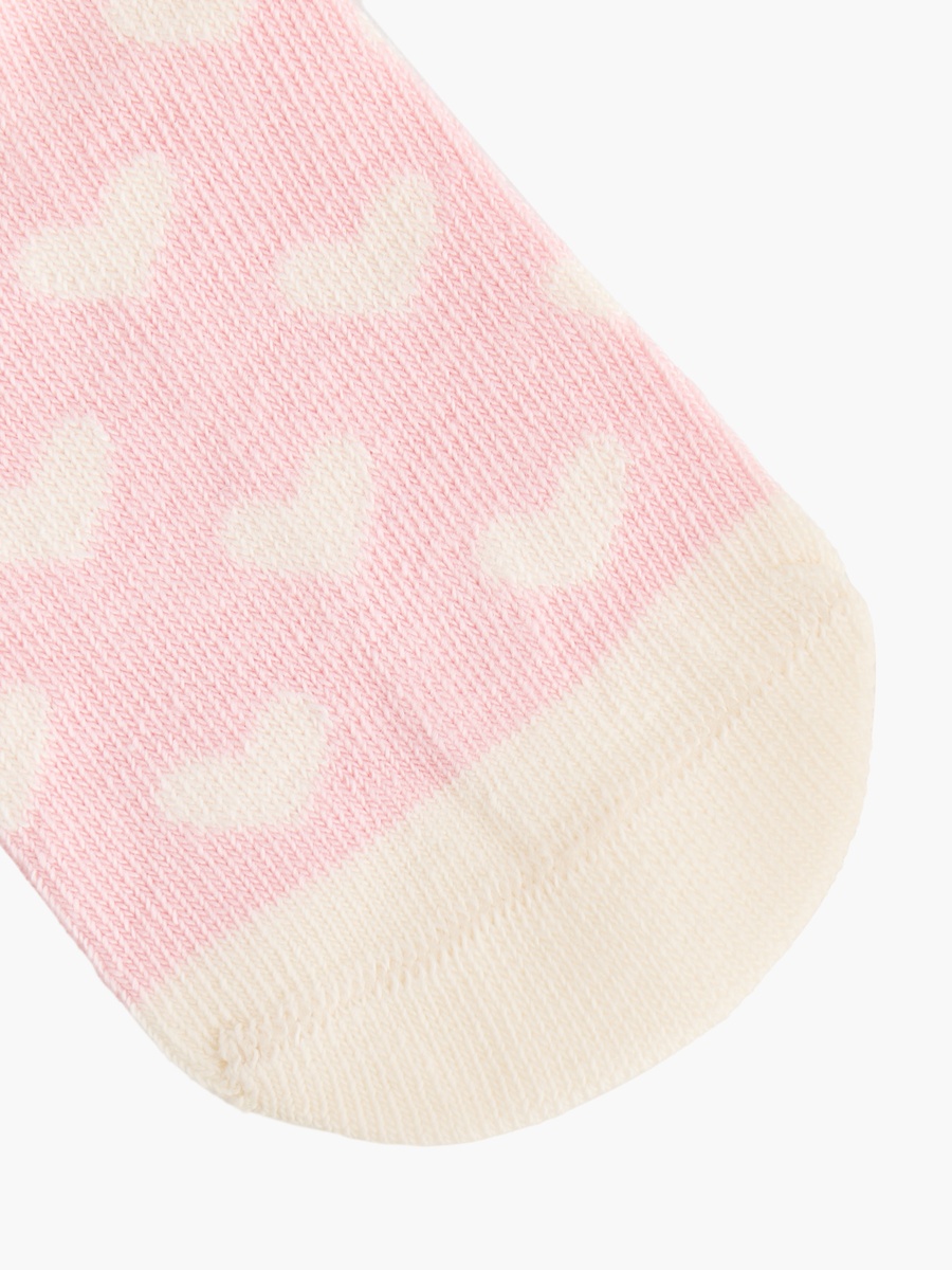 Heart Print Ankle Length Socks - Set of 10