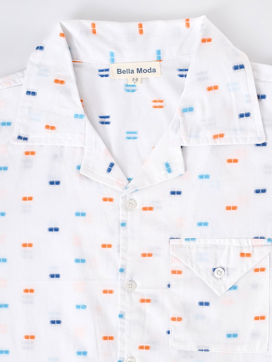 Boys Printed Half Sleeve Shirt and Shorts Set