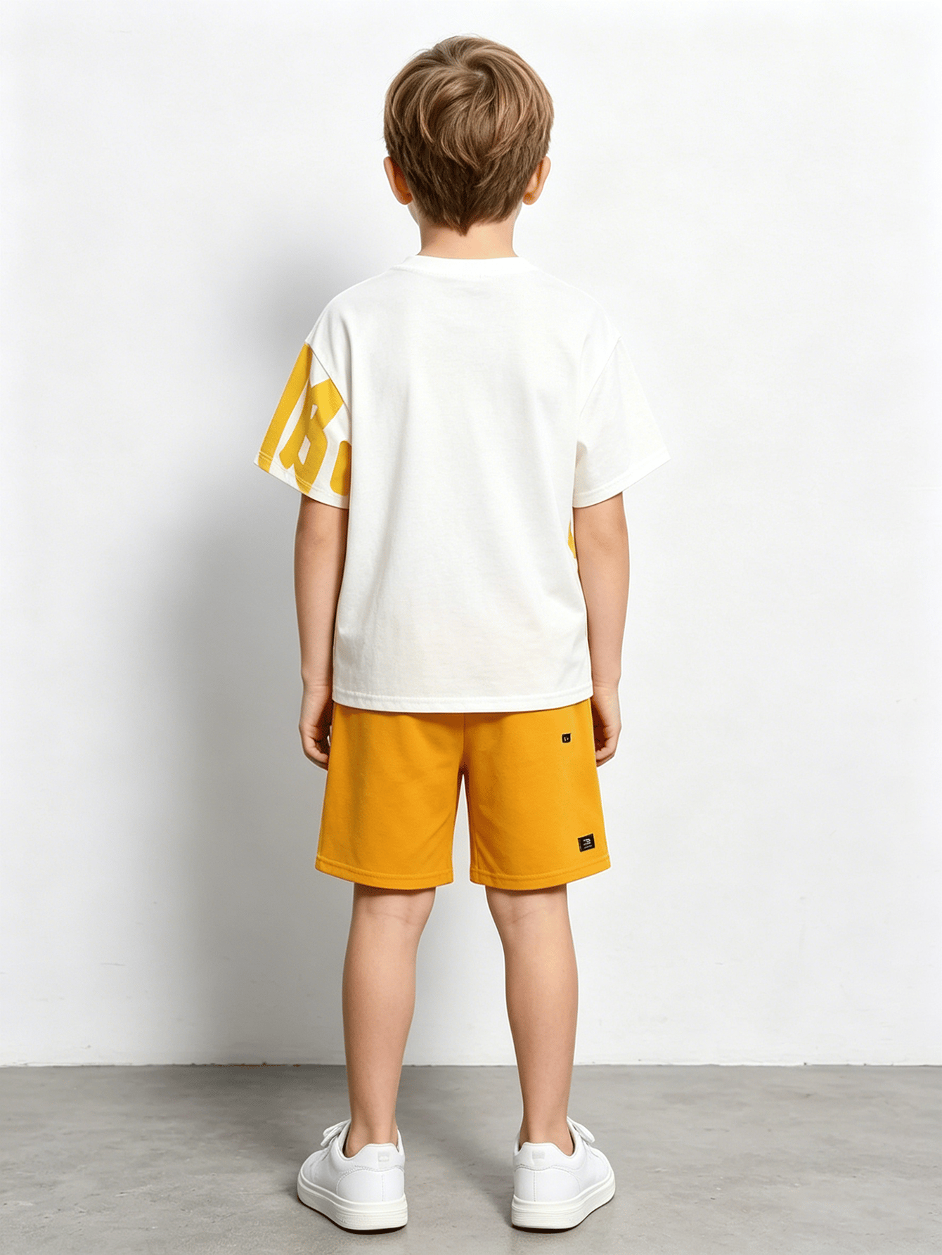 Boys Relaxed Fit Graffiti T-Shirt and Knee-Length Shorts Set