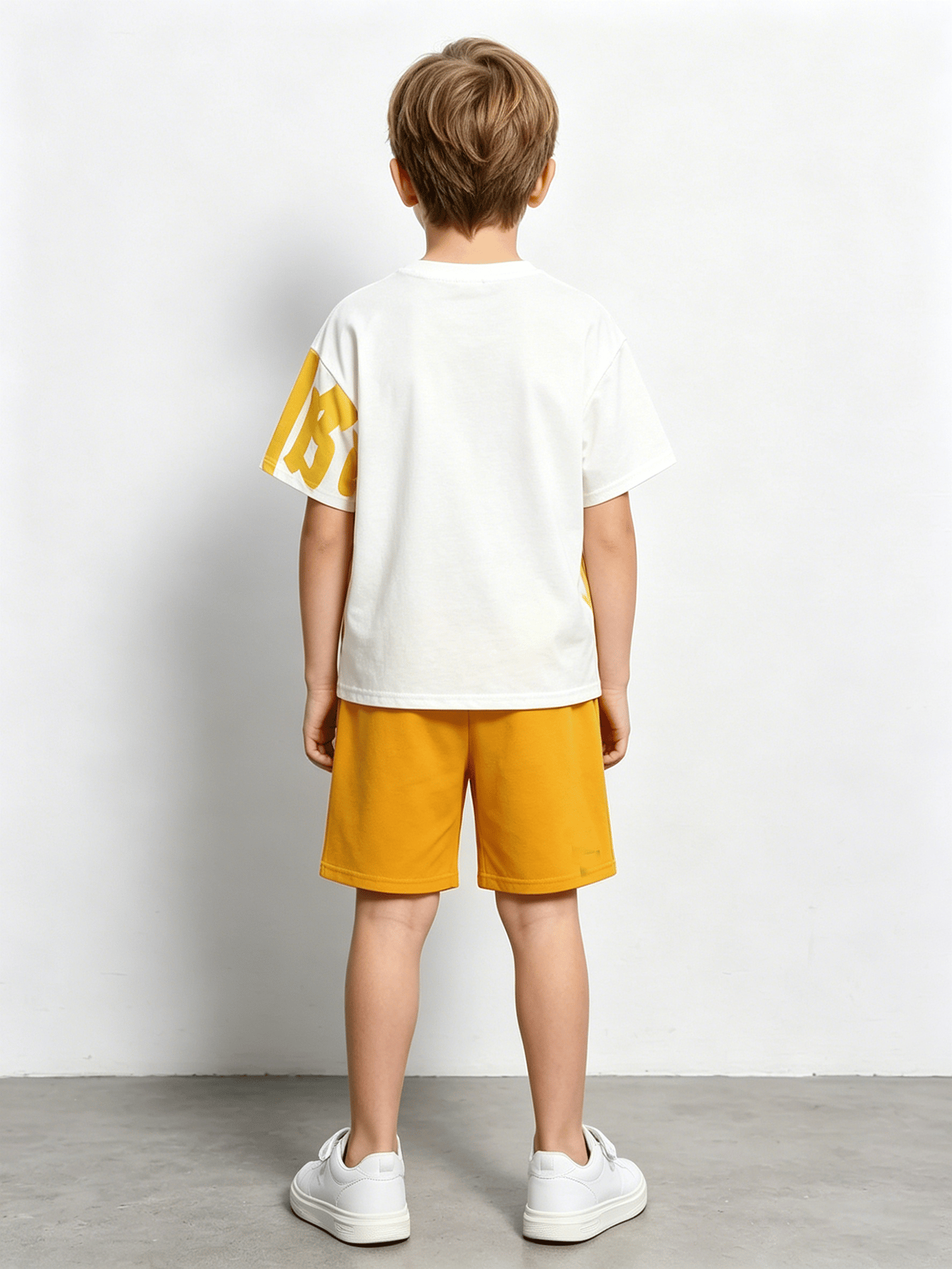 Boys Relaxed Fit Graffiti T-Shirt and Knee-Length Shorts Set