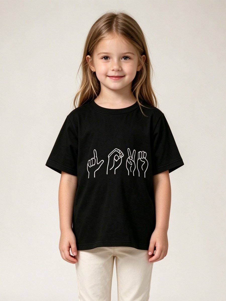 Girls Graphic Print Short Sleeve T-Shirt