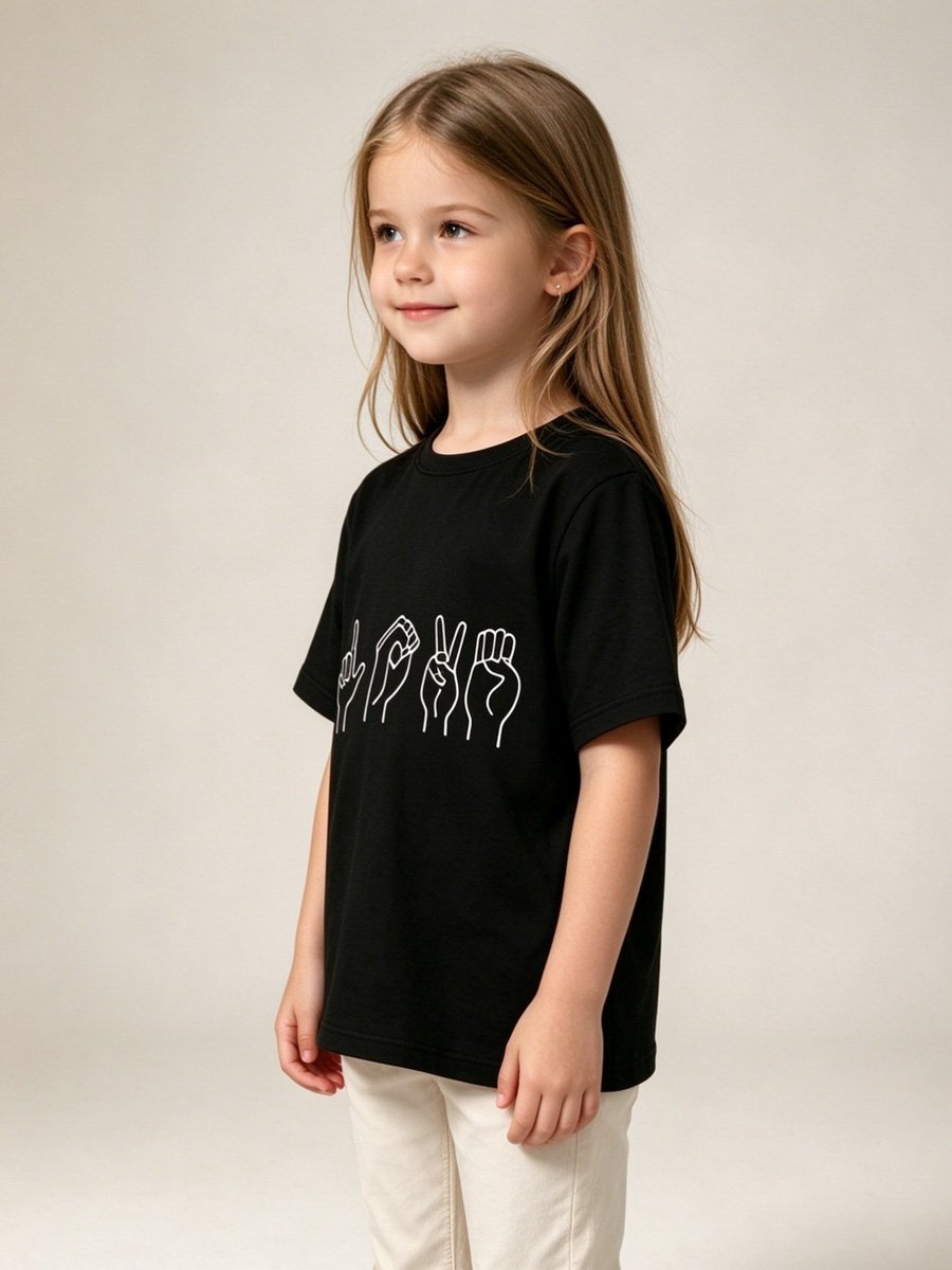 Girls Graphic Print Short Sleeve T-Shirt
