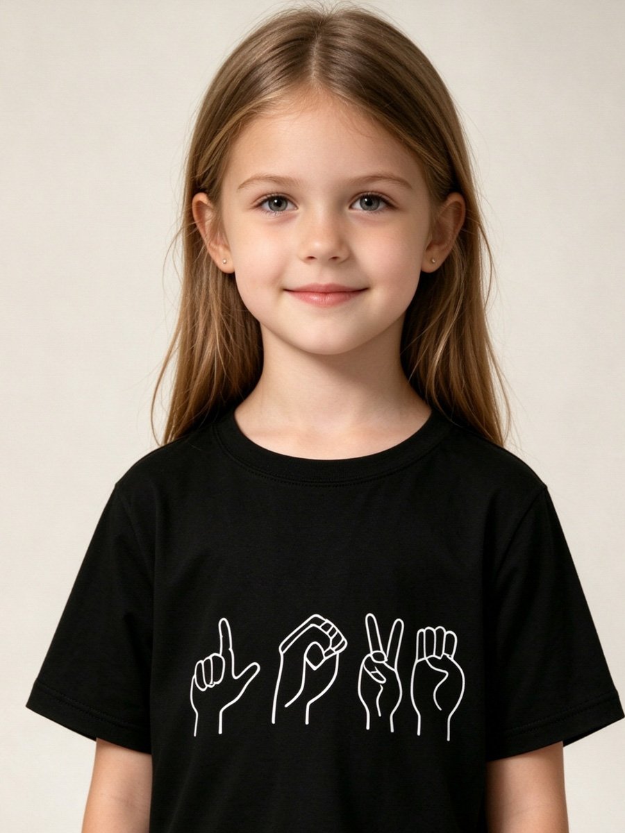 Girls Graphic Print Short Sleeve T-Shirt