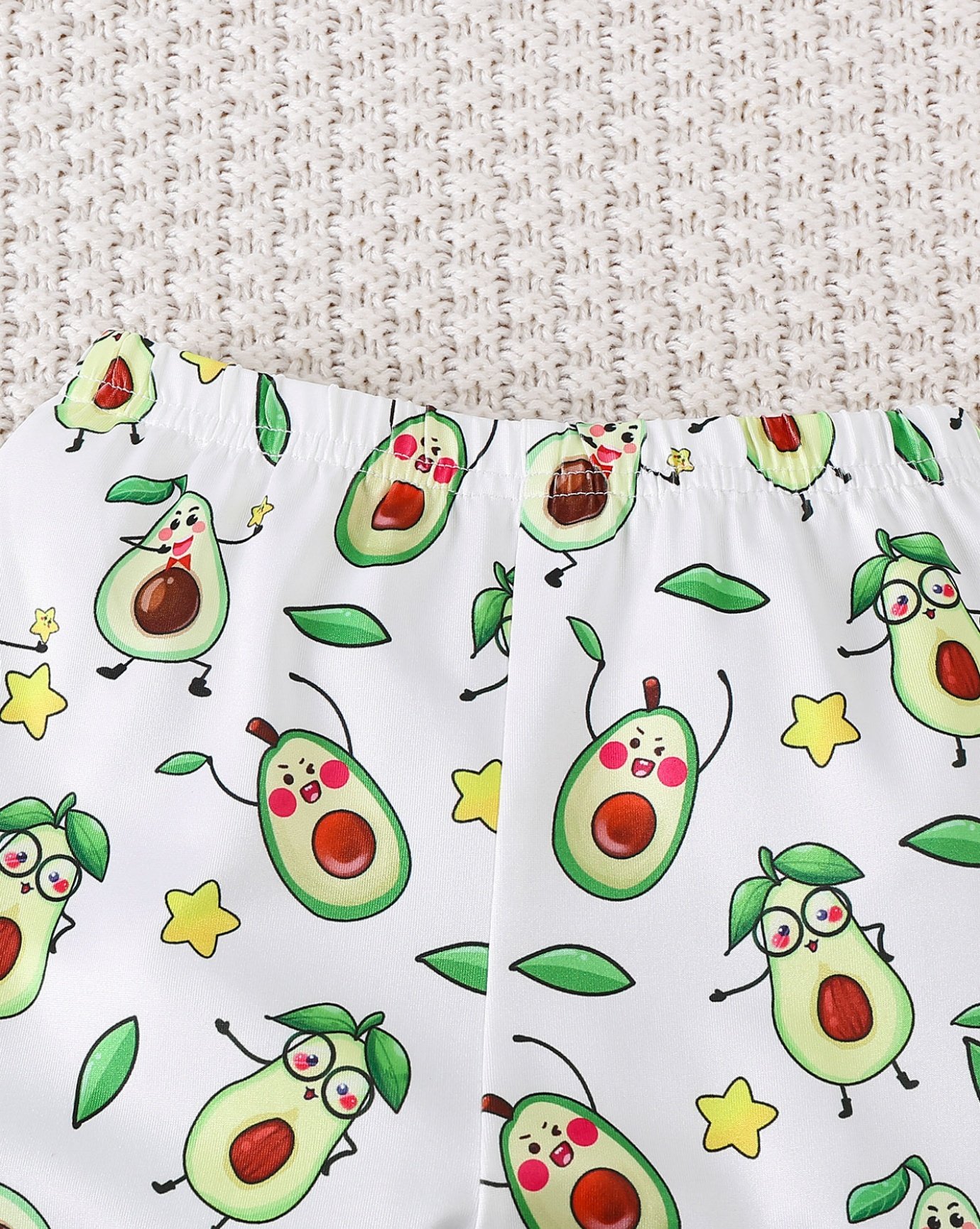 Girls Avocado Print Long Sleeve T-Shirt and Trousers Set