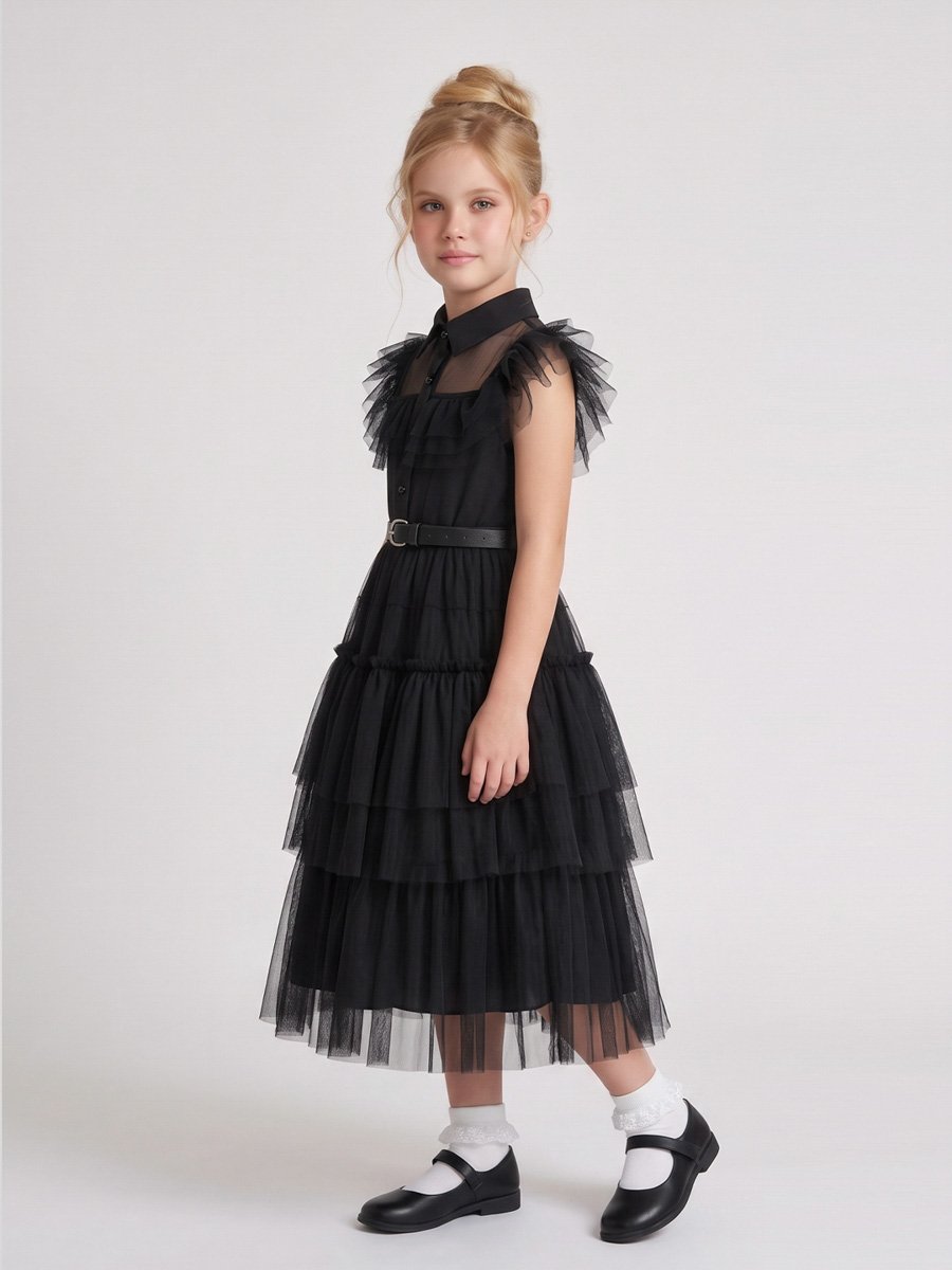 Black Shirt Tulle Dress