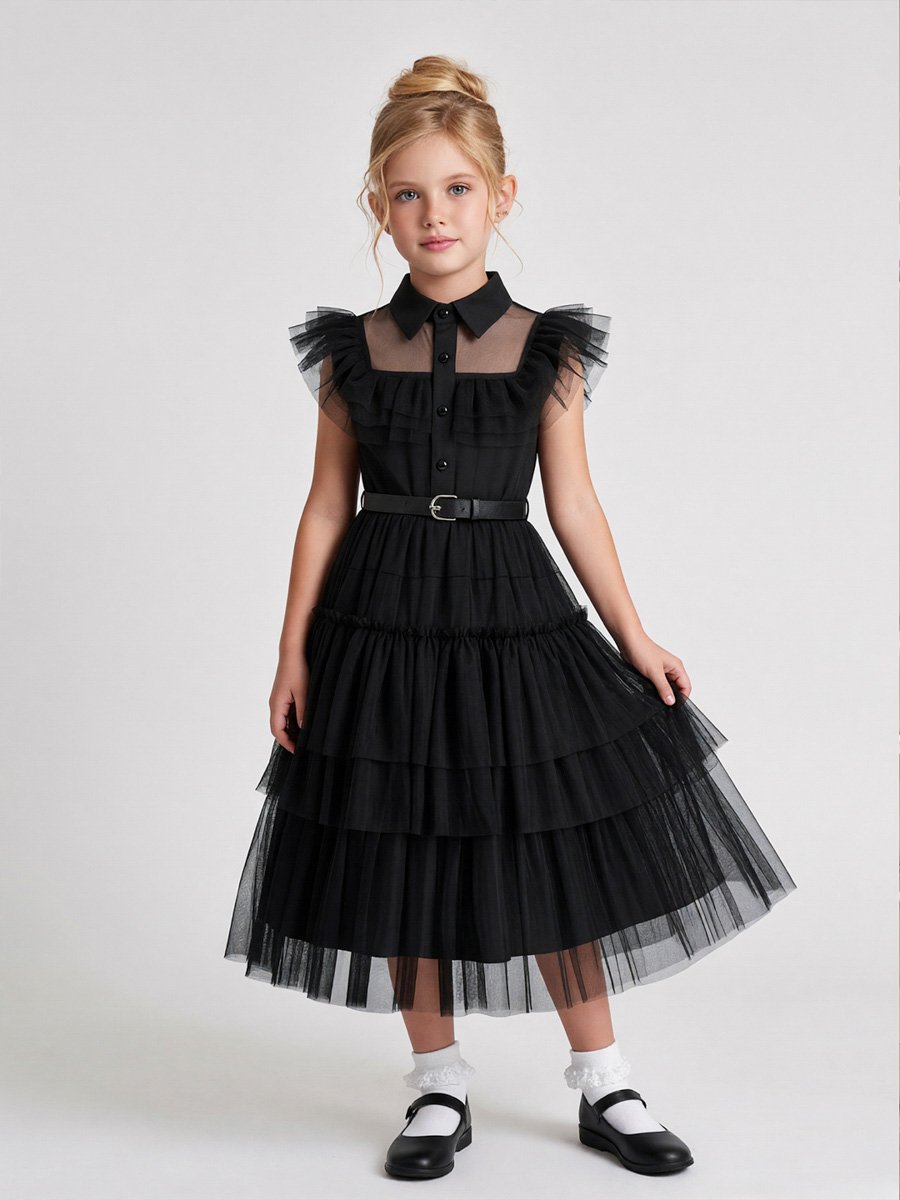 Black Shirt Tulle Dress