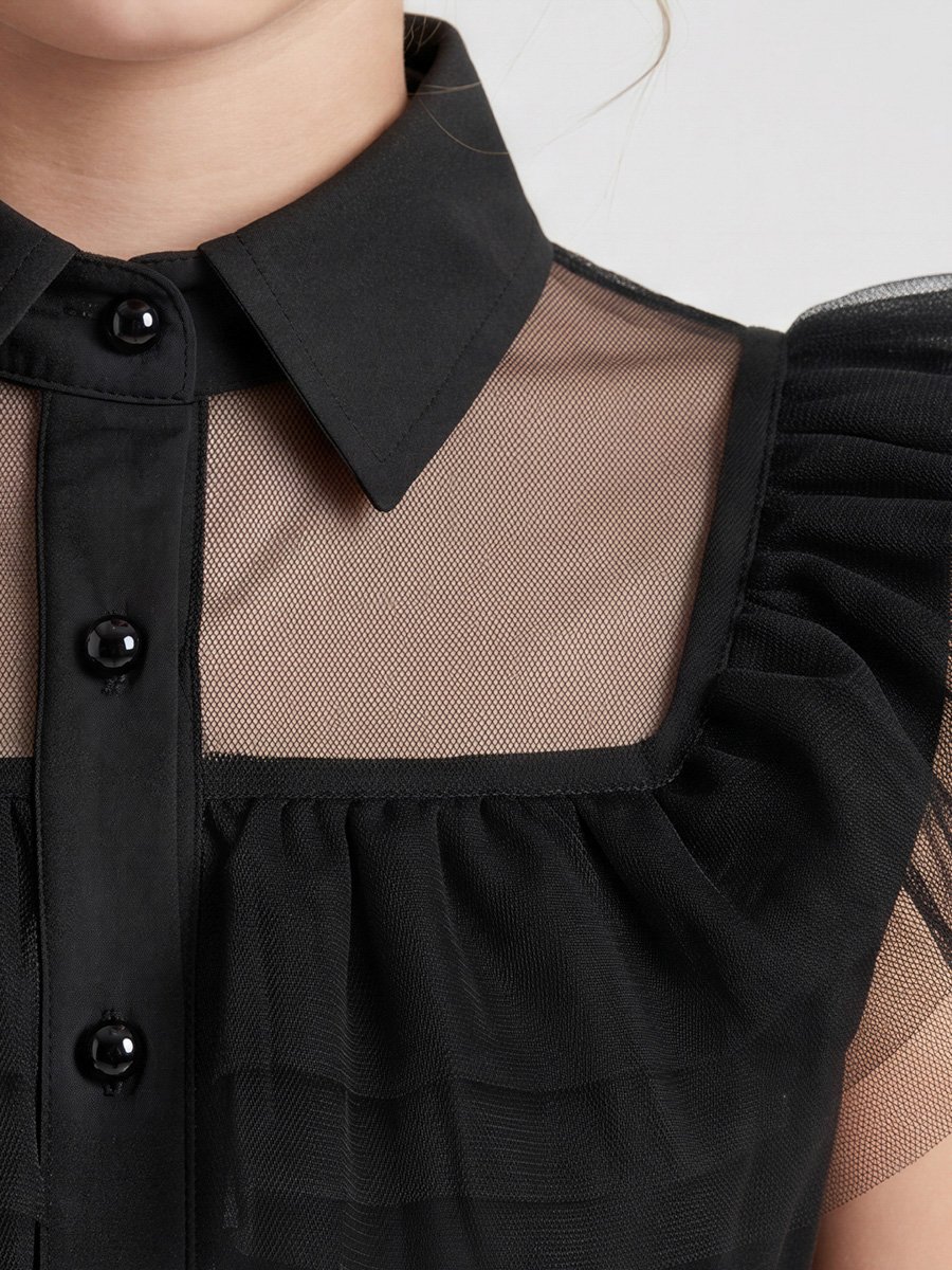 Black Shirt Tulle Dress