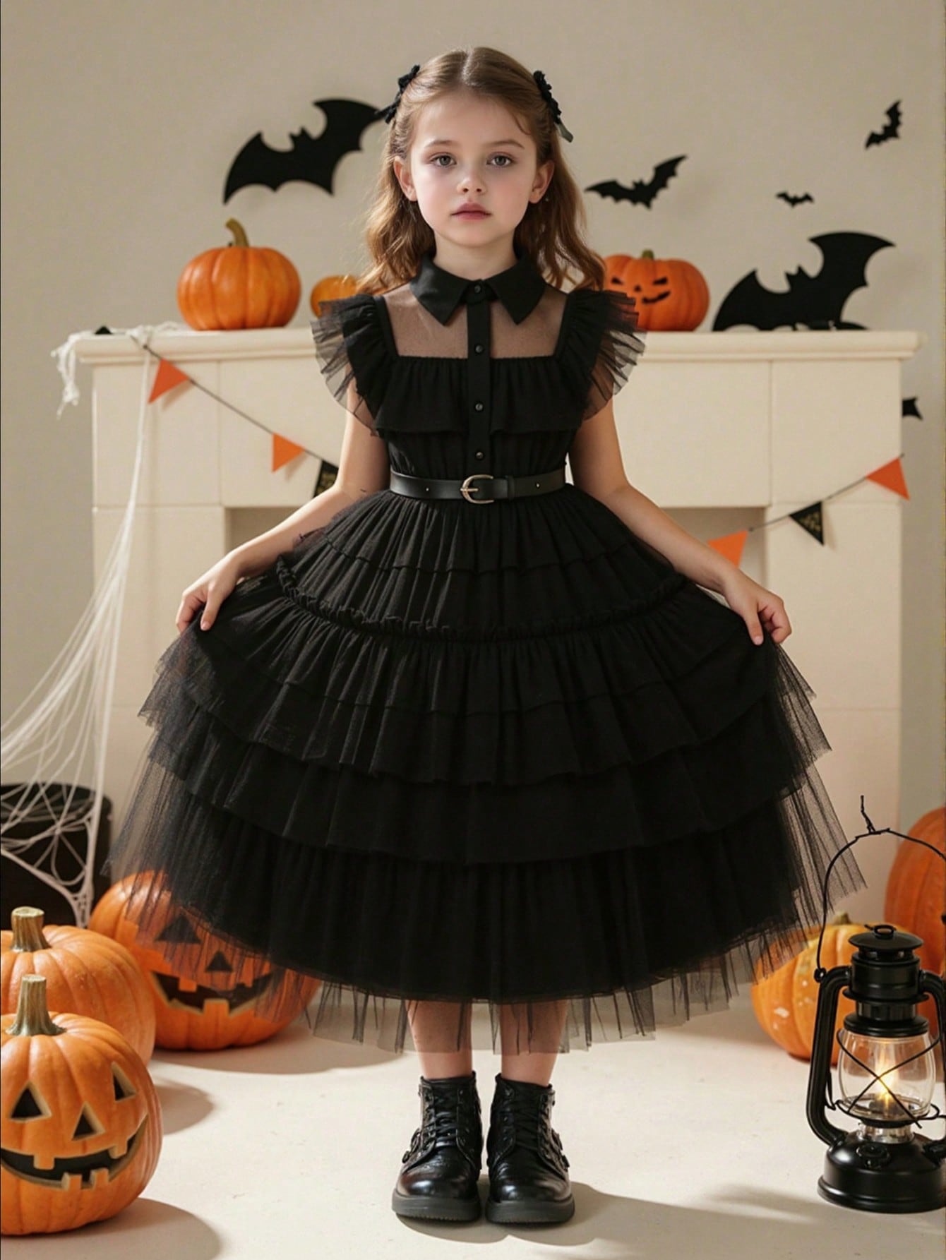 Black Shirt Tulle Dress