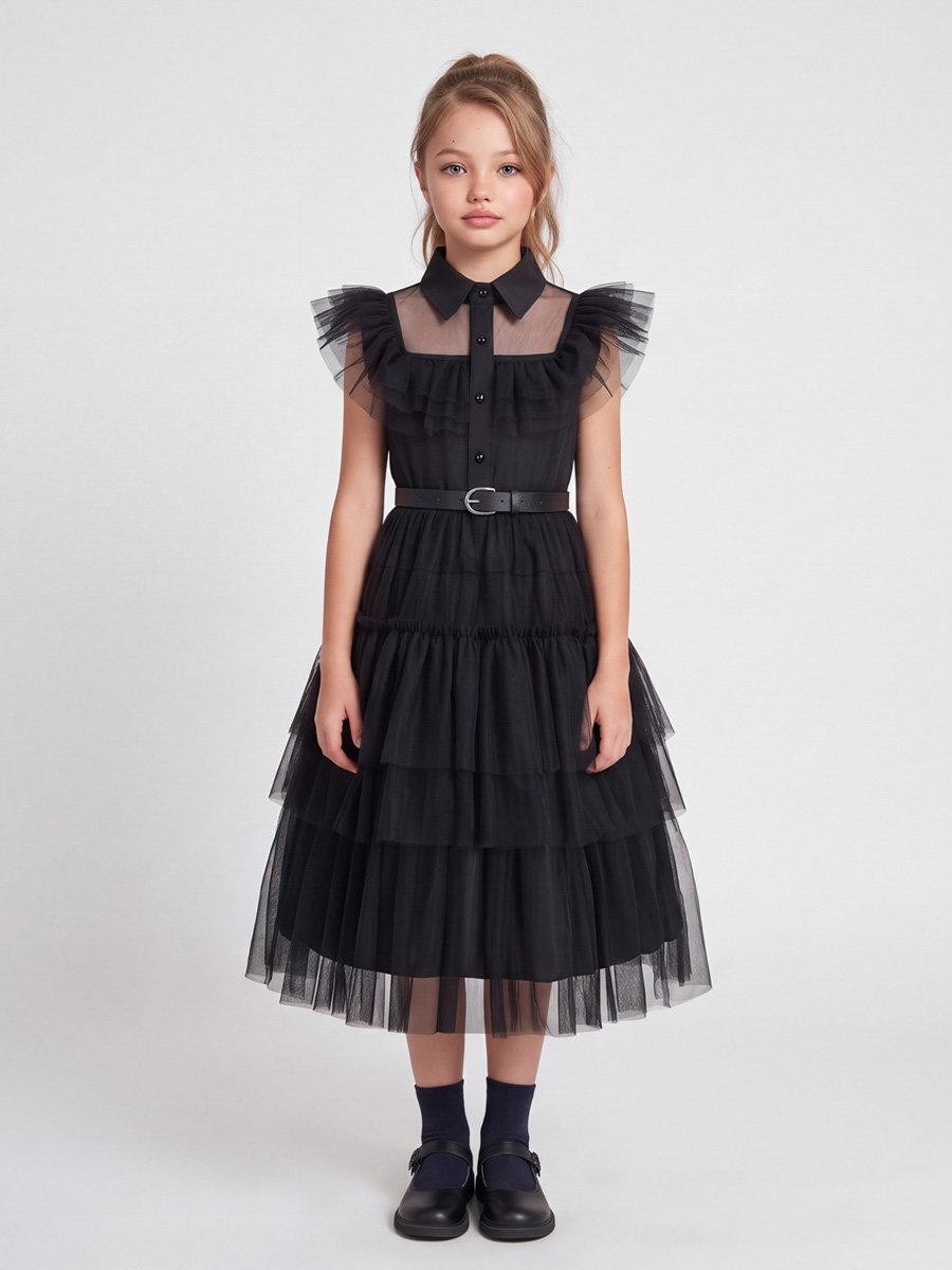 Black Shirt Tulle Dress