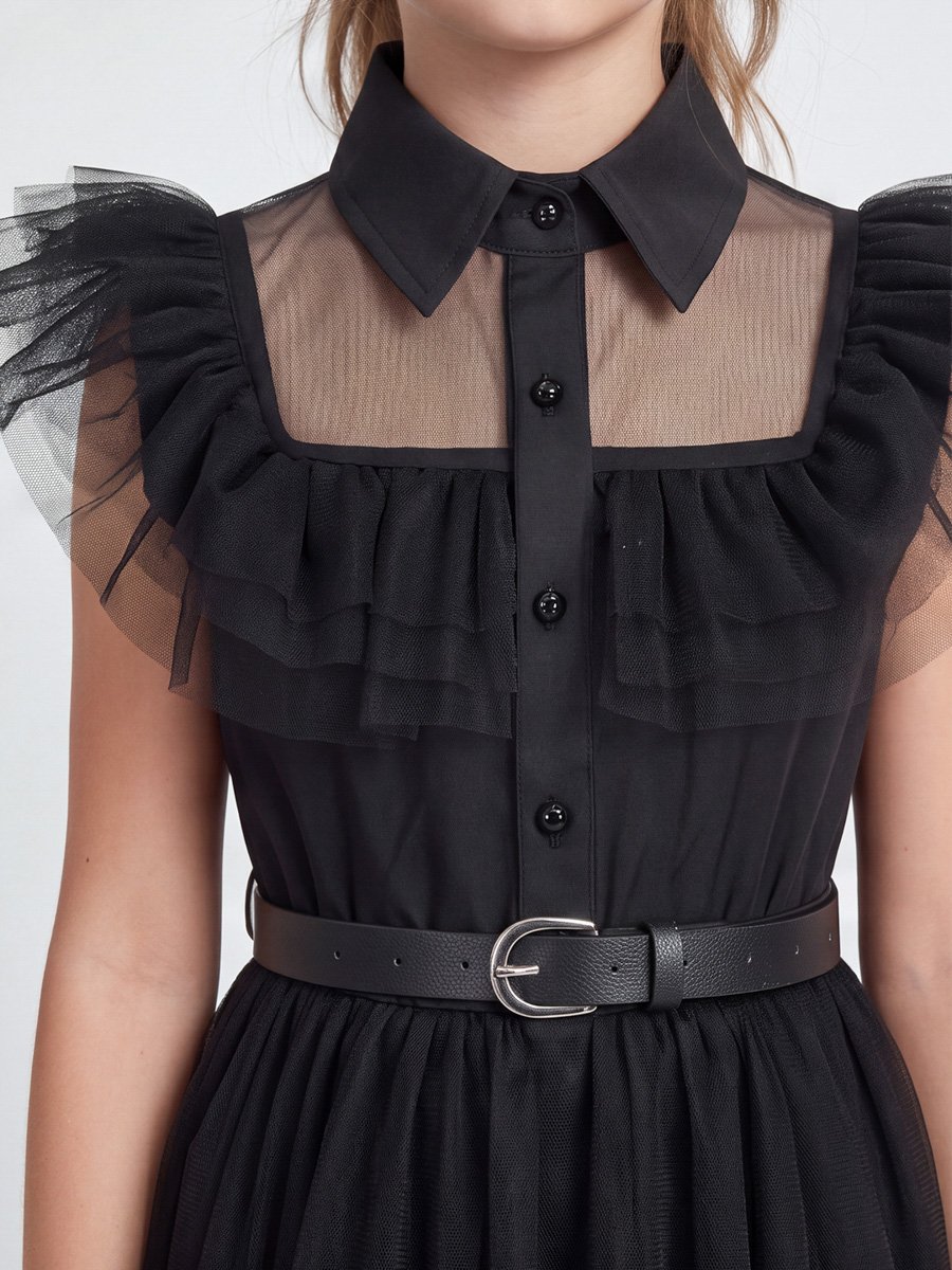 Black Shirt Tulle Dress