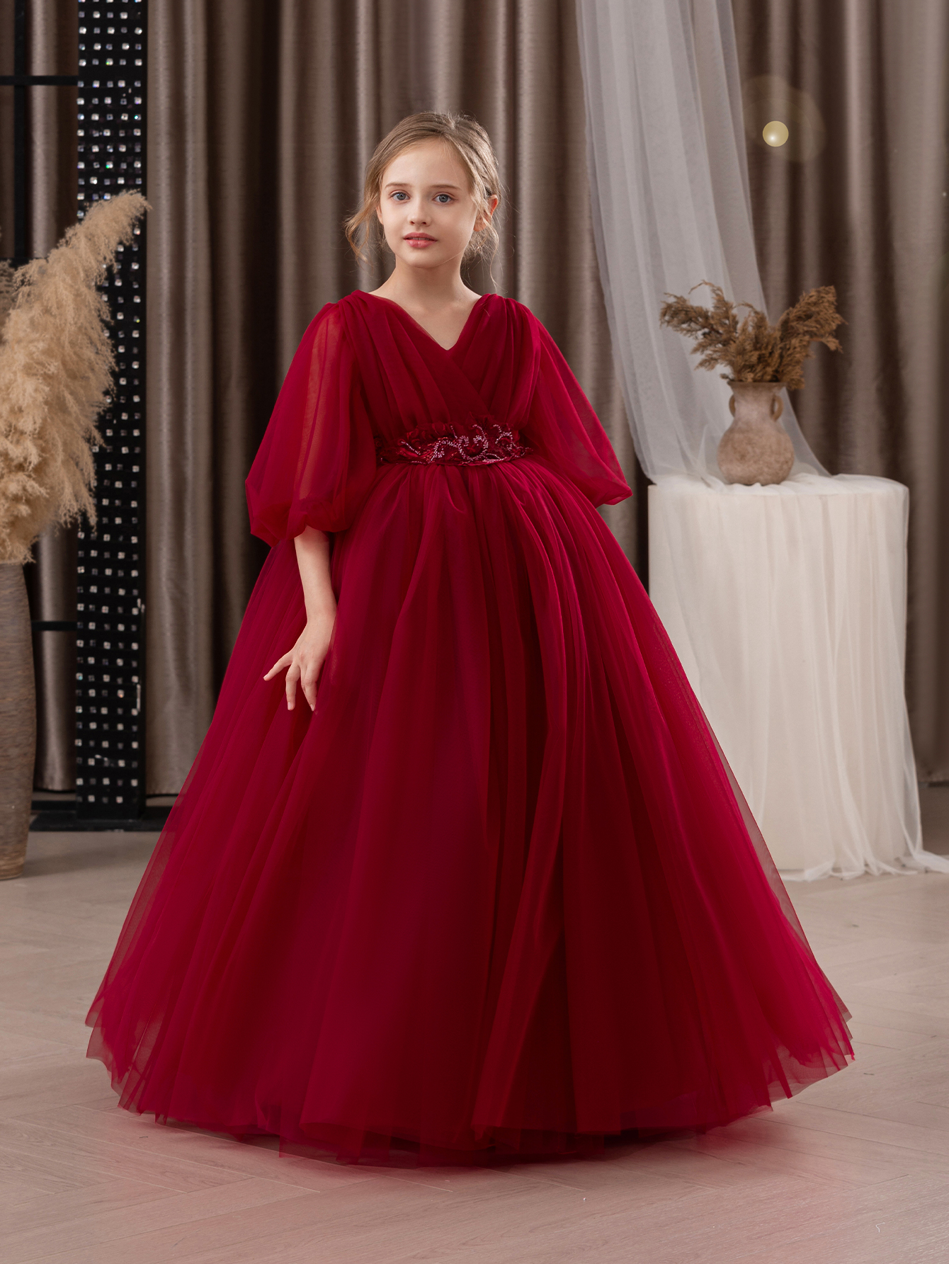 Red A-Line Maxi Dress