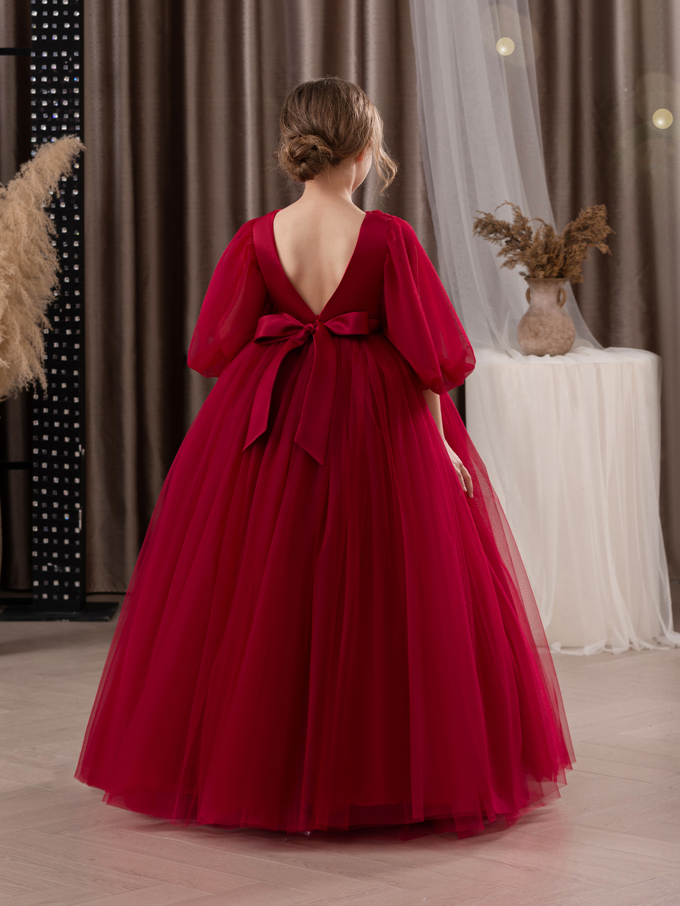 Red A-Line Maxi Dress