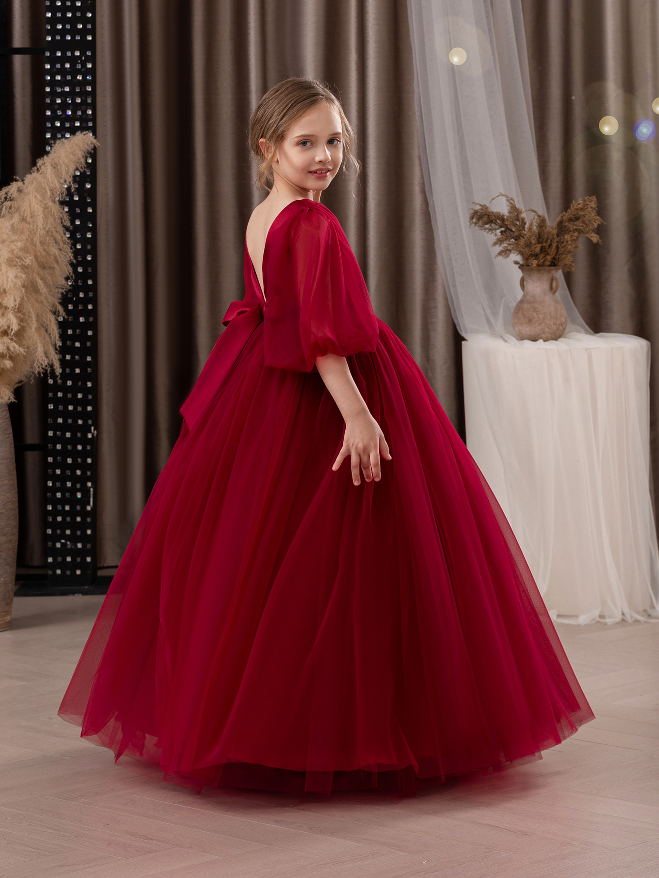 Red A-Line Maxi Dress