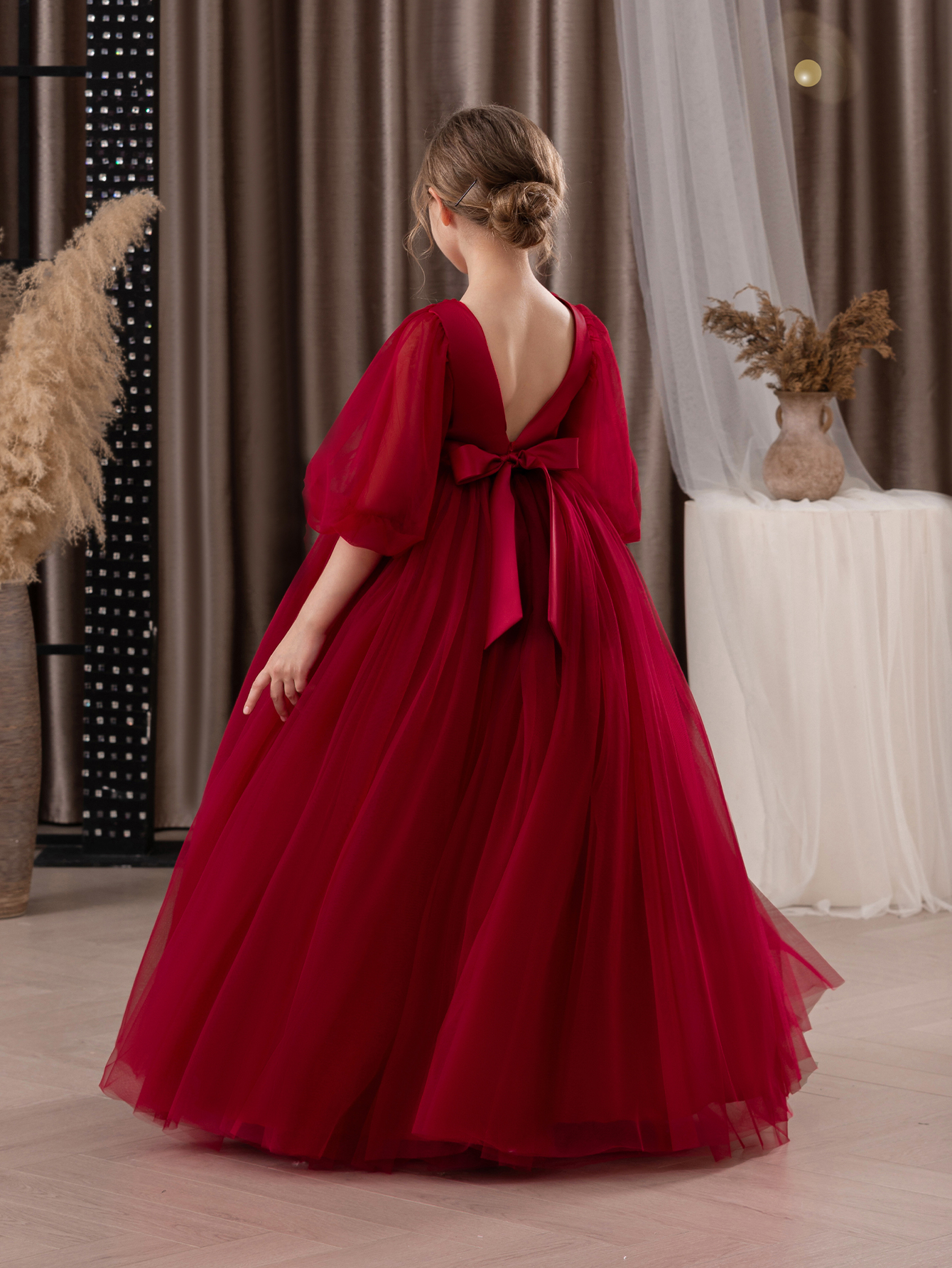 Red A-Line Maxi Dress