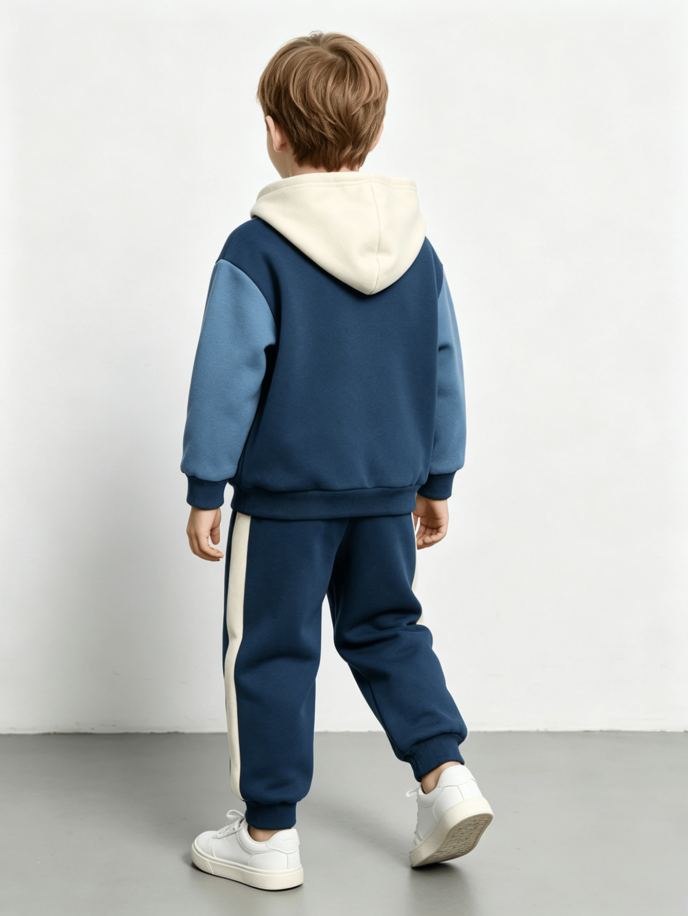 Boys Color Block Hoodie and Joggers Set