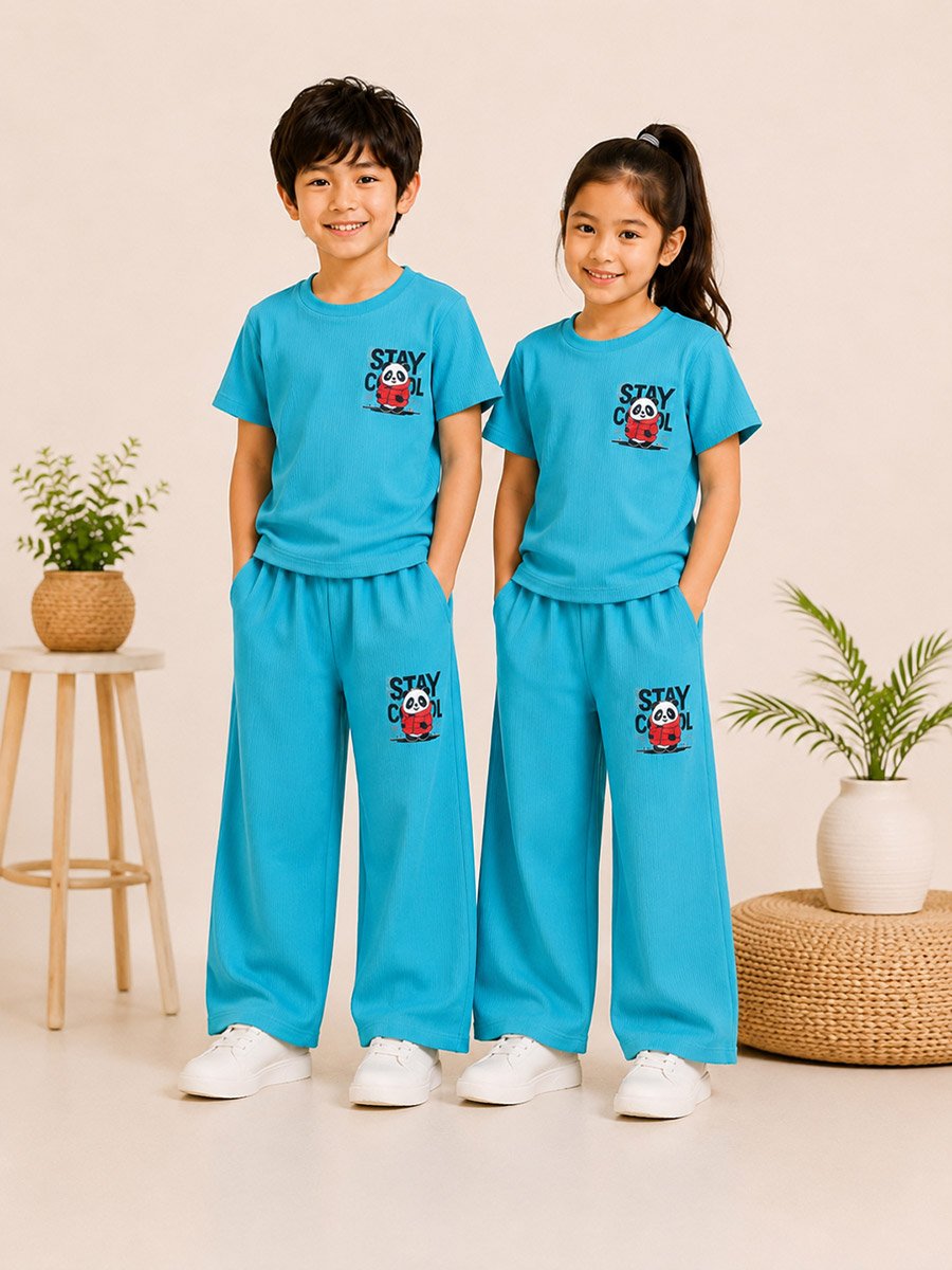 Kids Printed T-Shirt and Joggers Co-Ord Set
